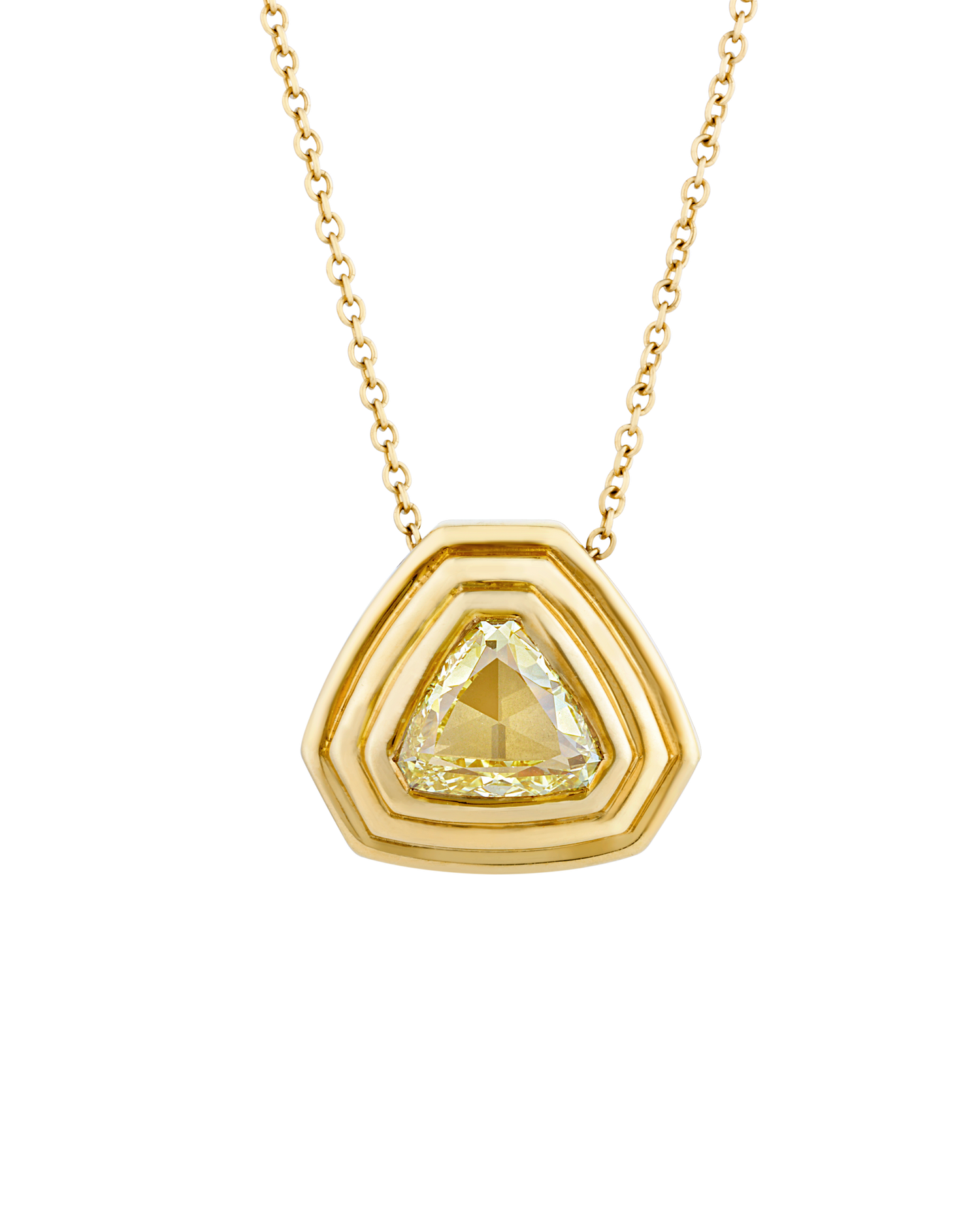 Fancy Light Yellow Diamond Pendant, 1.00 carat