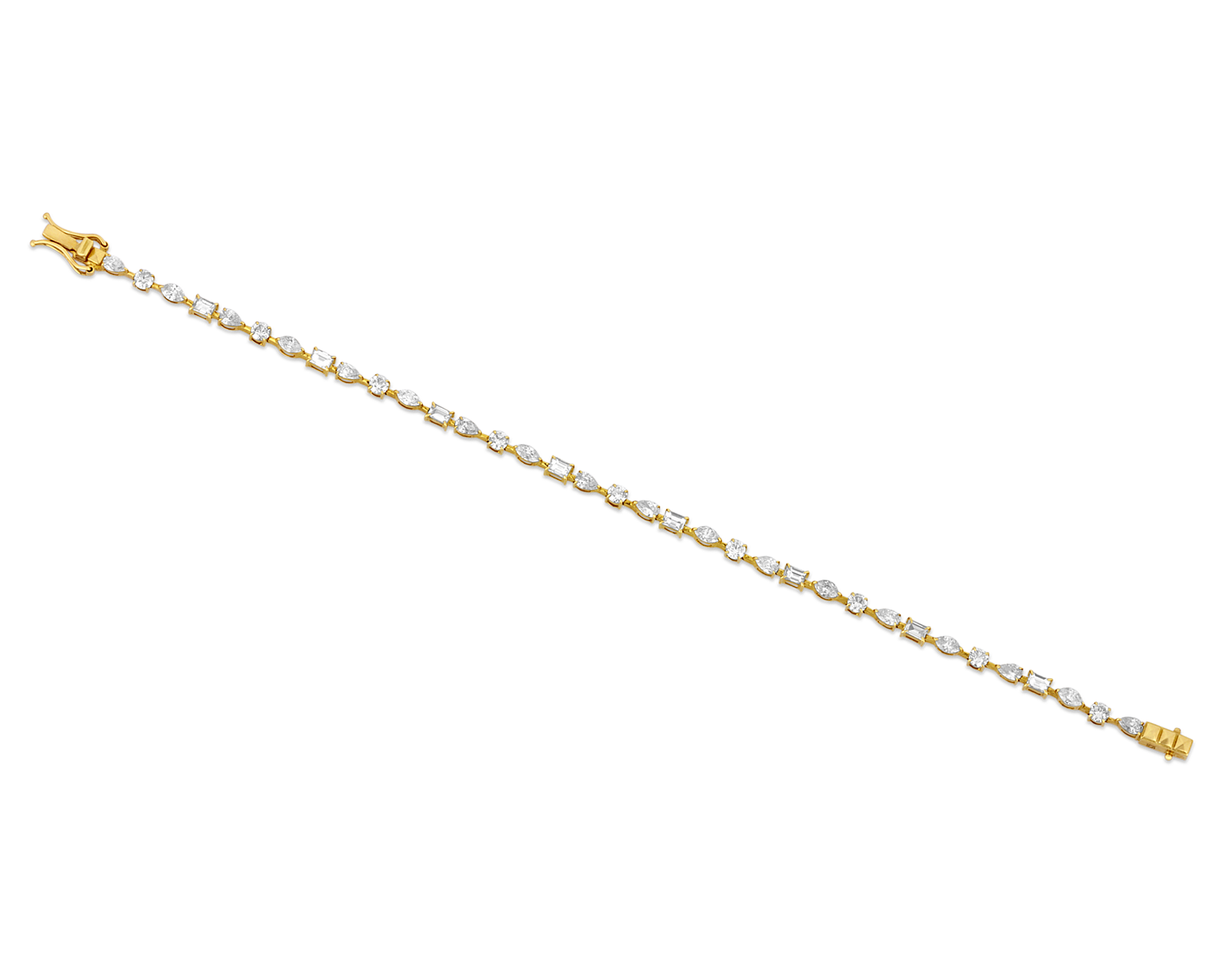 Multi-Shape Diamond Tennis Bracelet, 2.76 Carats