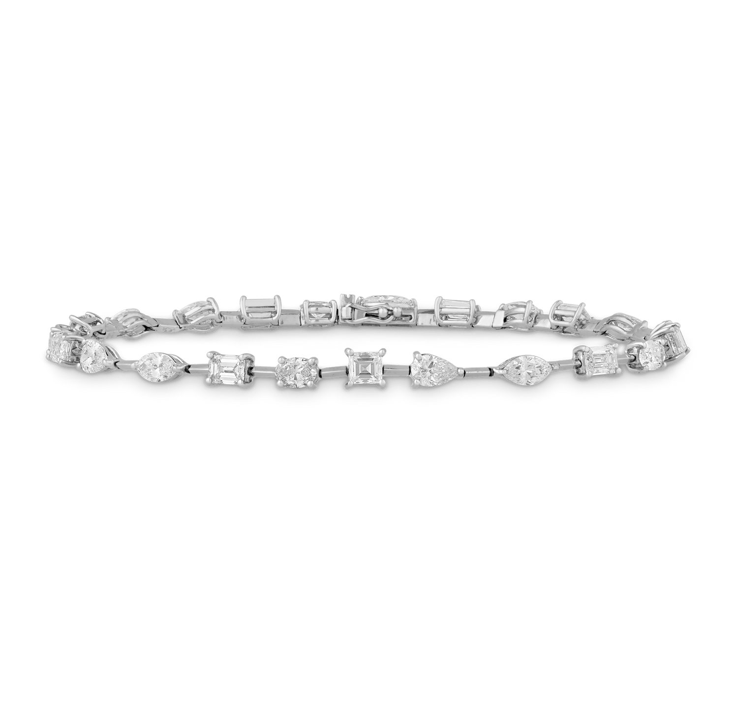 Multi-Shape Diamond Tennis Bracelet, 4.98 carats
