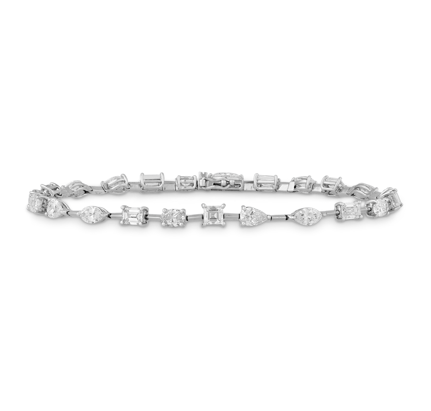 Multi-Shape Diamond Tennis Bracelet, 4.98 carats