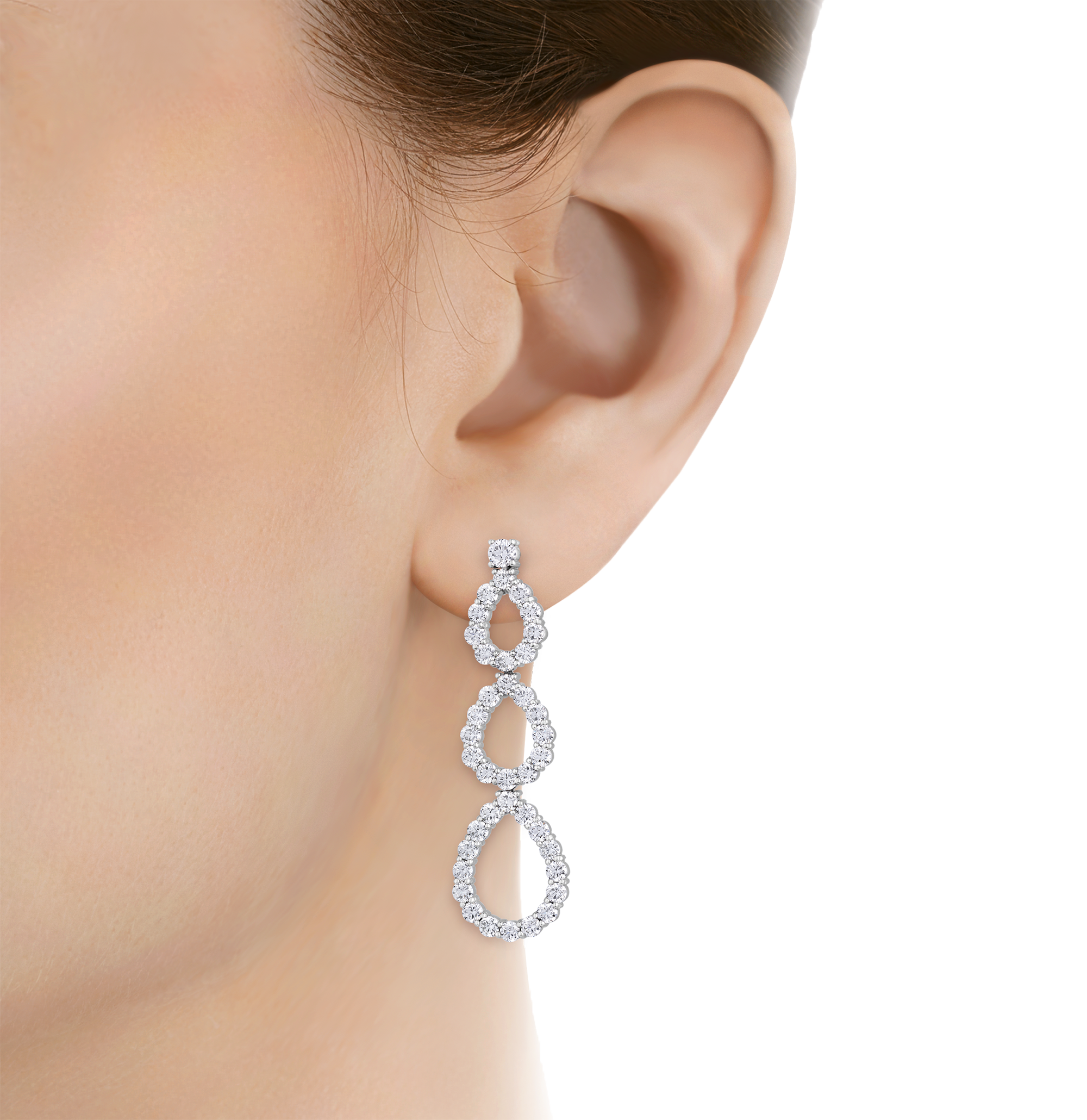 Diamond Drop Earrings, 4.50 carats