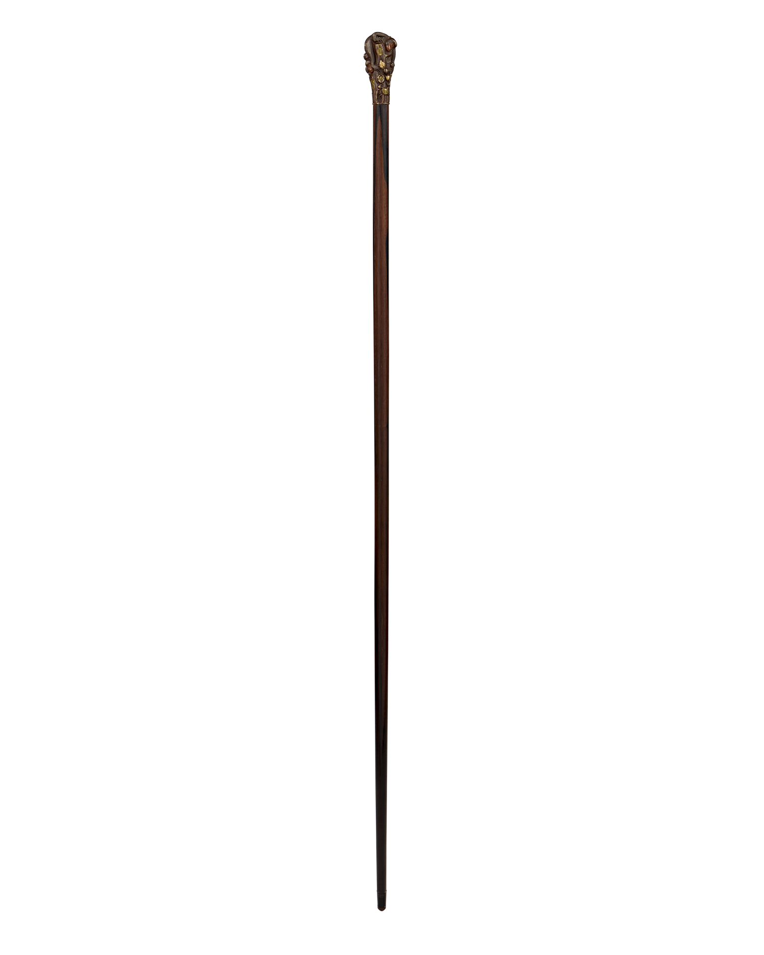 Bronze Monkey Meiji Period Cane