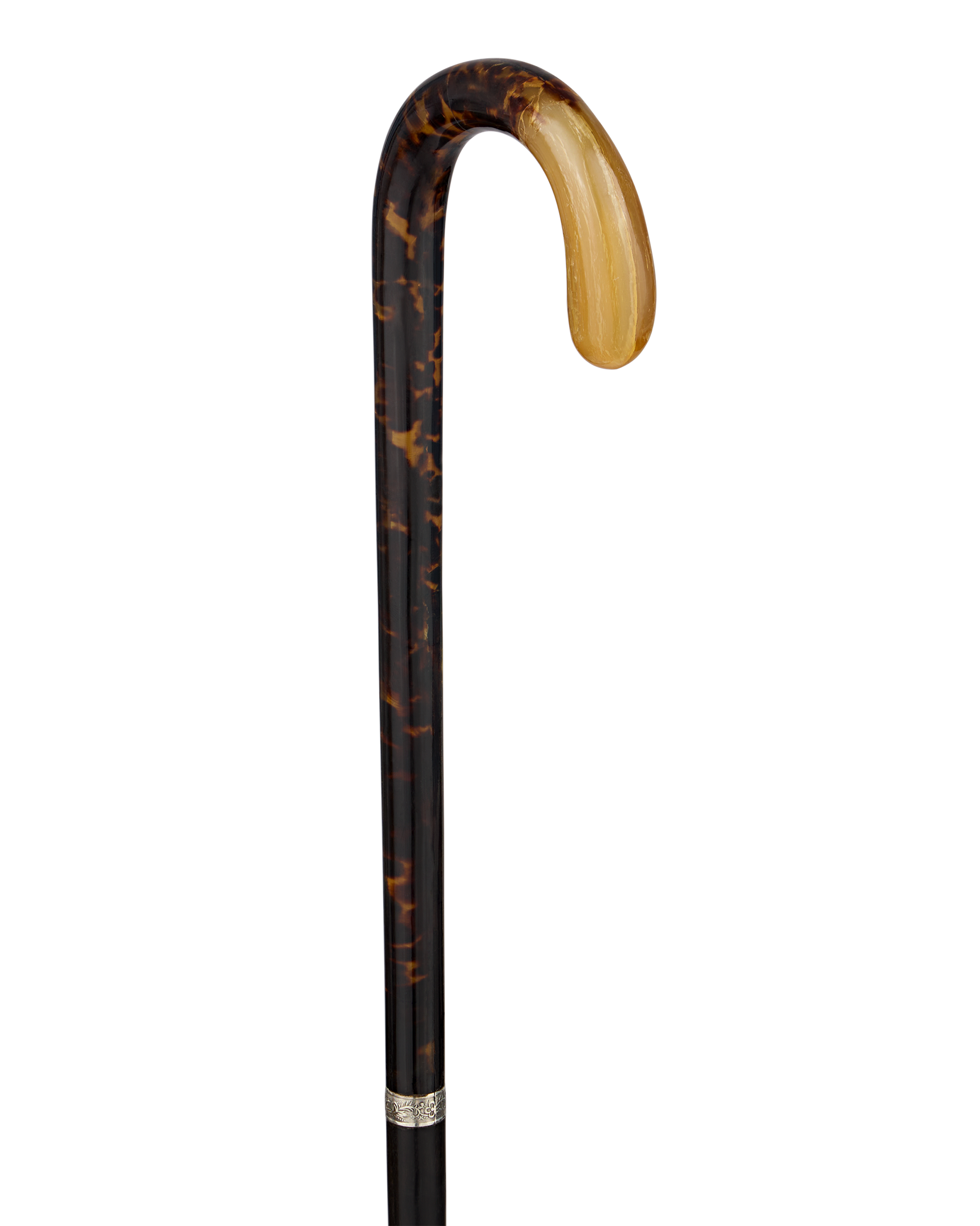 Tortoiseshell, Silver and Horn Toledo Cane