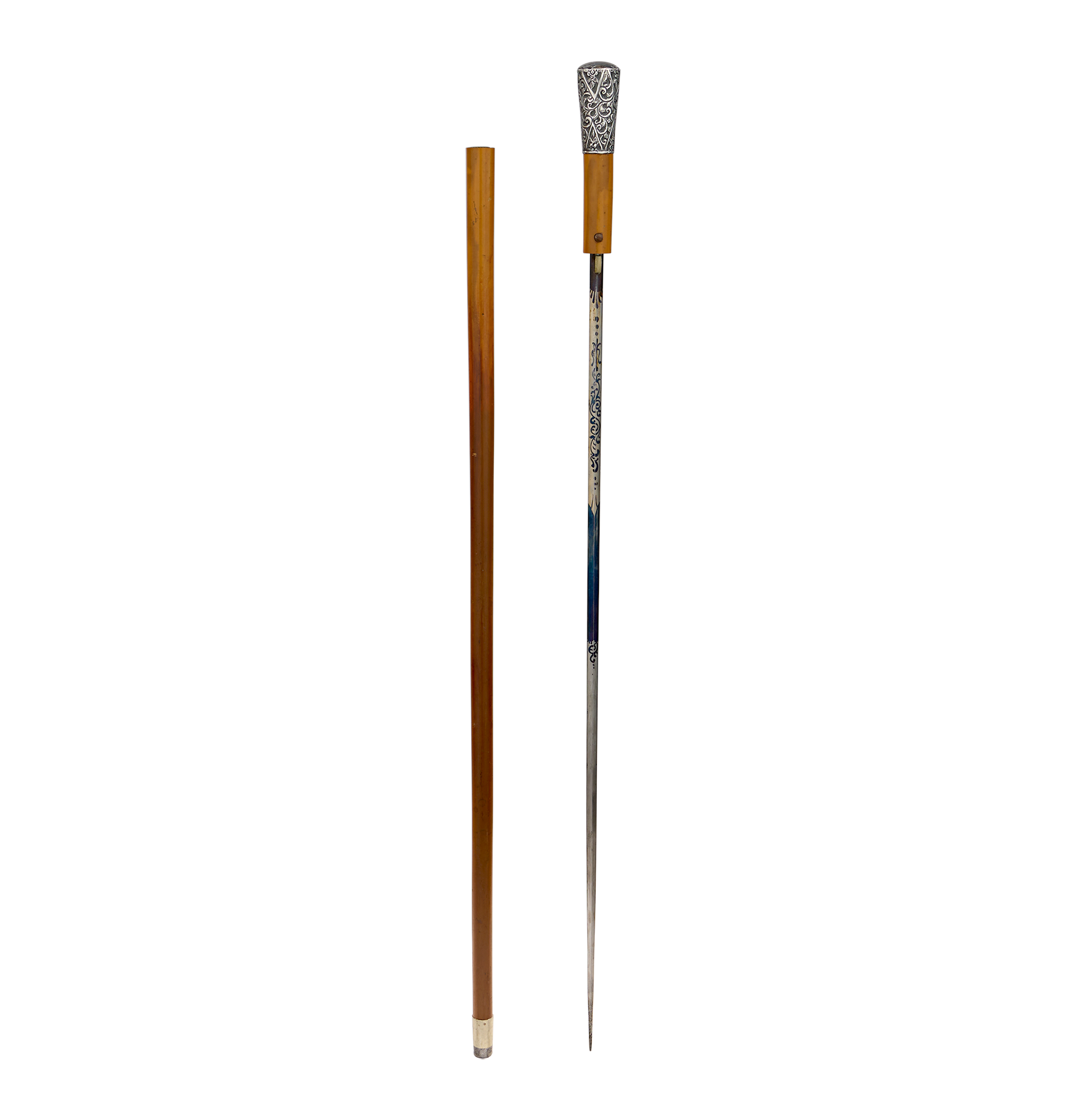 Blue Steel Sword Cane