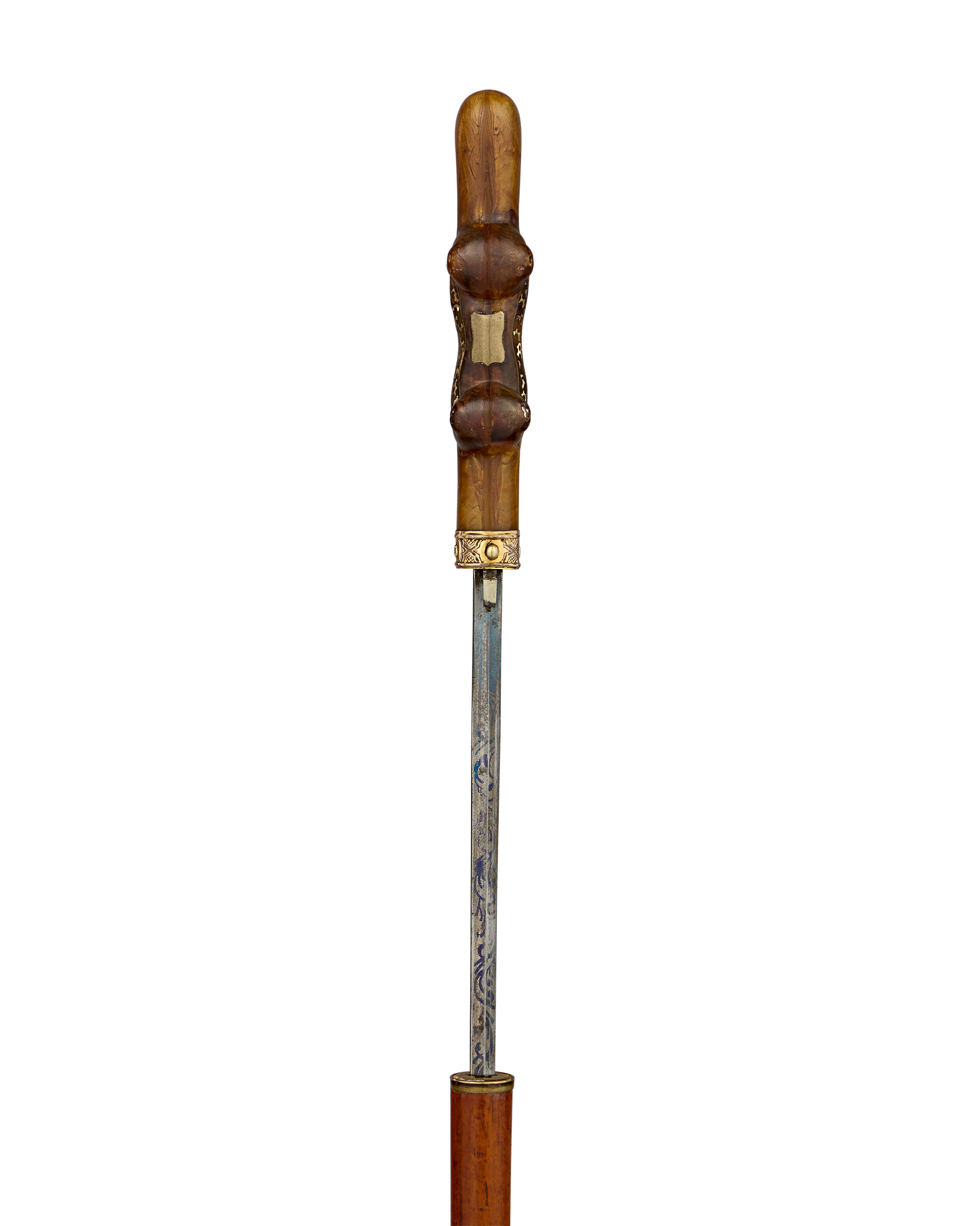 Horn and Mother of Pearl Dagger Cane