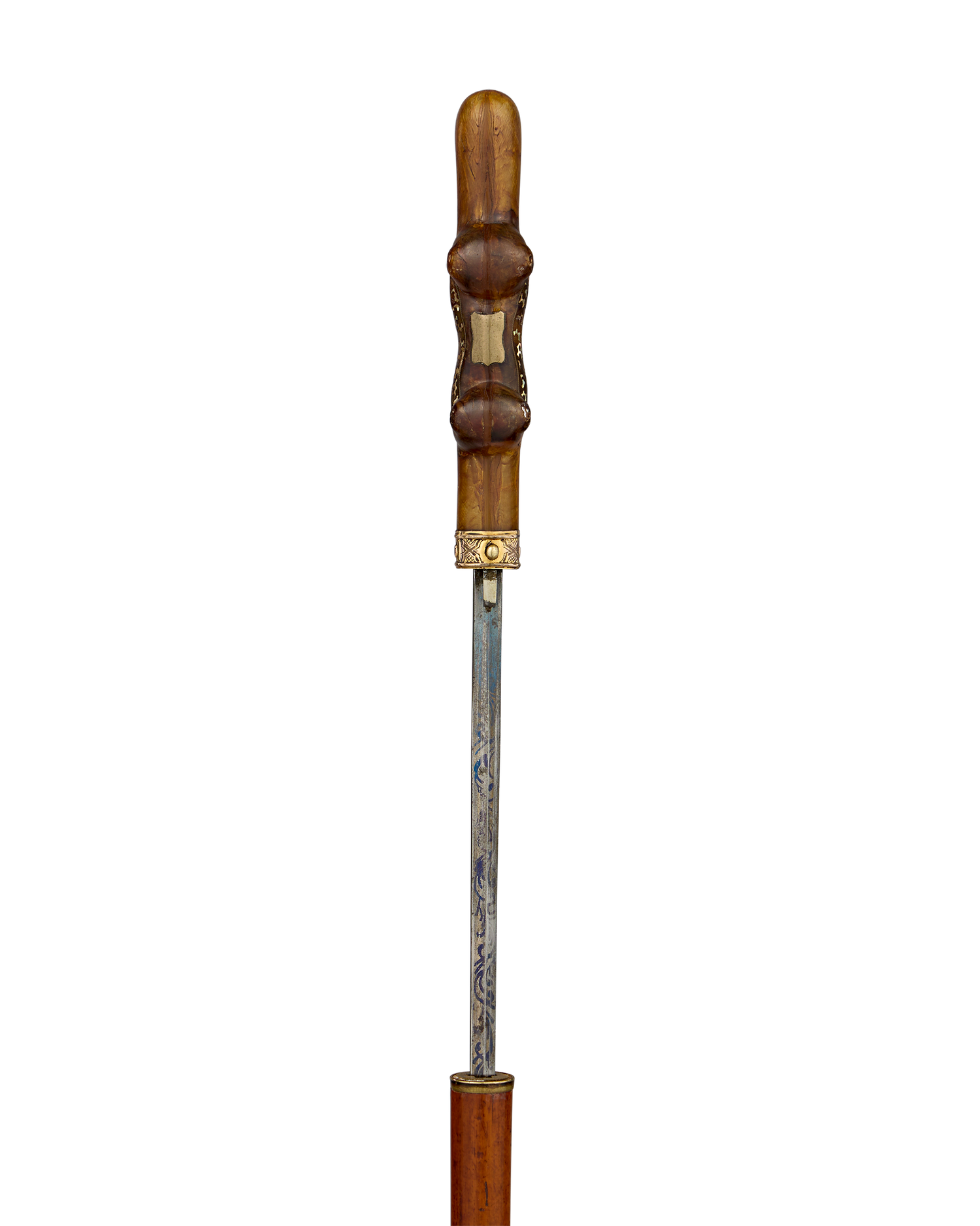 Horn and Mother of Pearl Dagger Cane