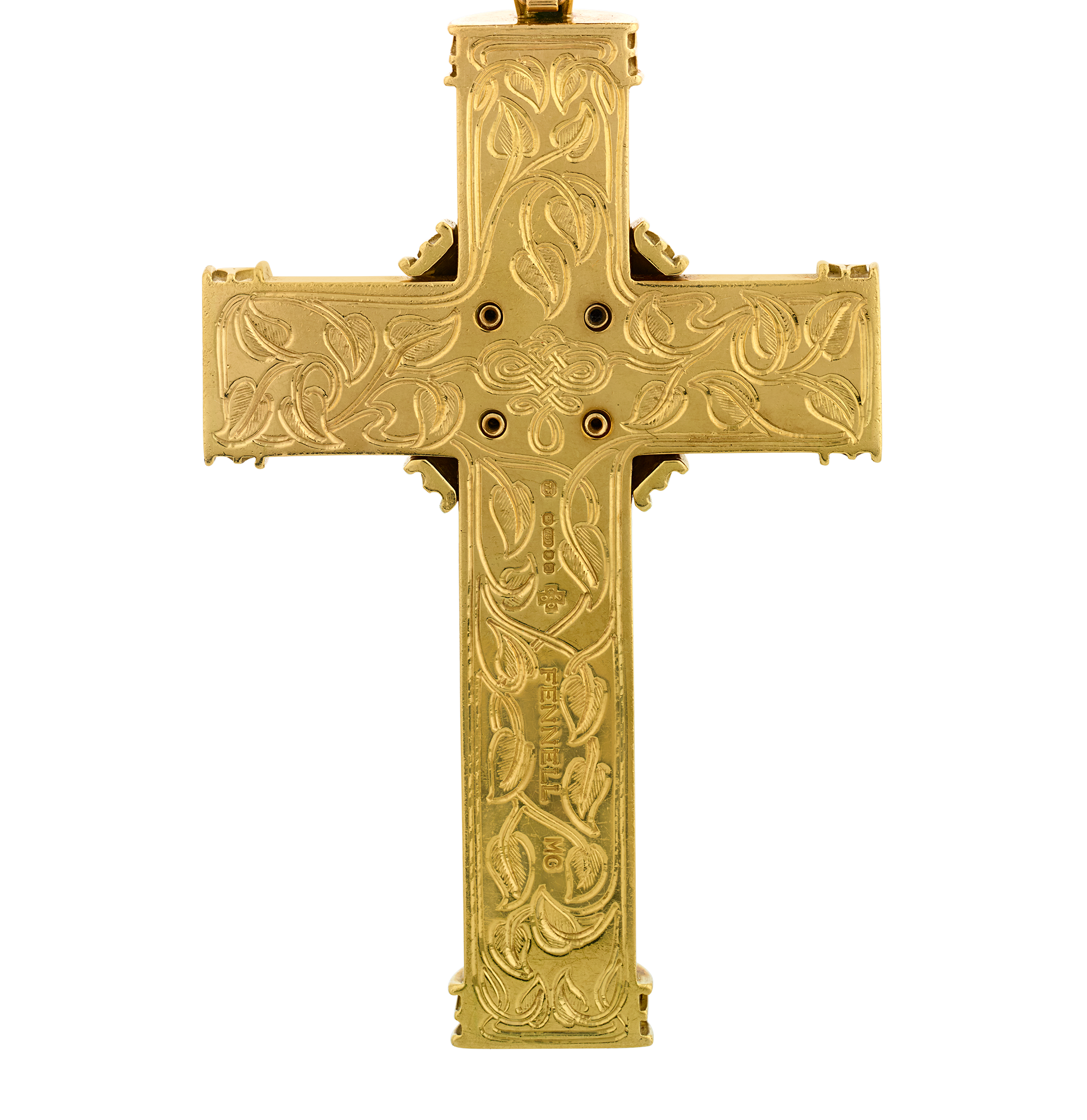 Diamond and Enamel Cross Pendant owned by Elizabeth Taylor