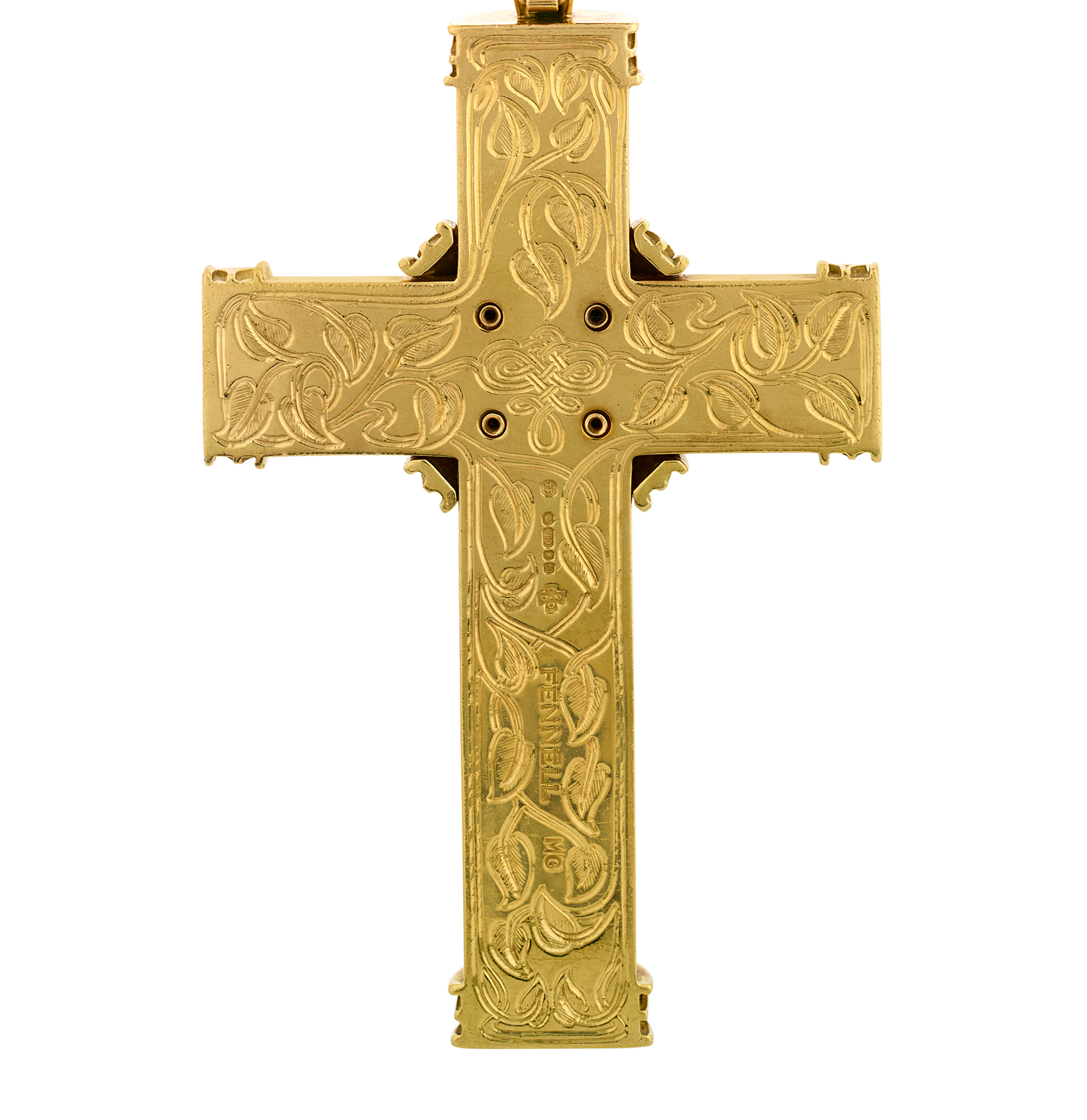 Diamond and Enamel Cross Pendant owned by Elizabeth Taylor