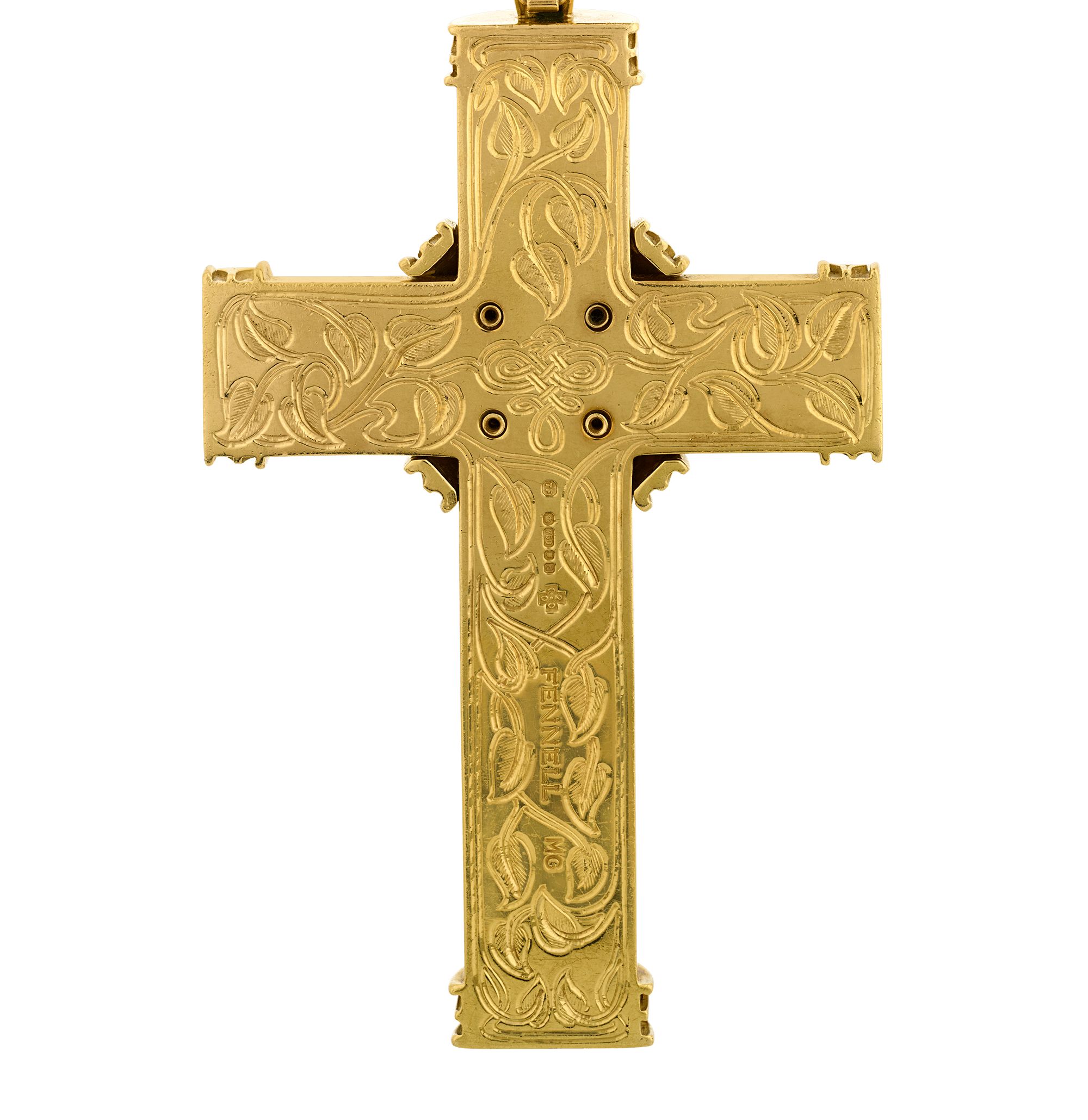 Diamond and Enamel Cross Pendant owned by Elizabeth Taylor