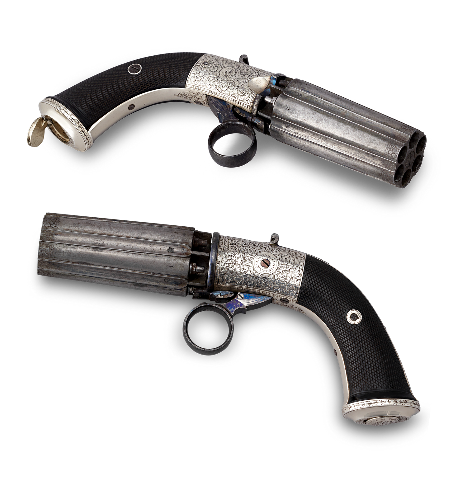 Pair of 19th-Century Pepperbox Revolvers