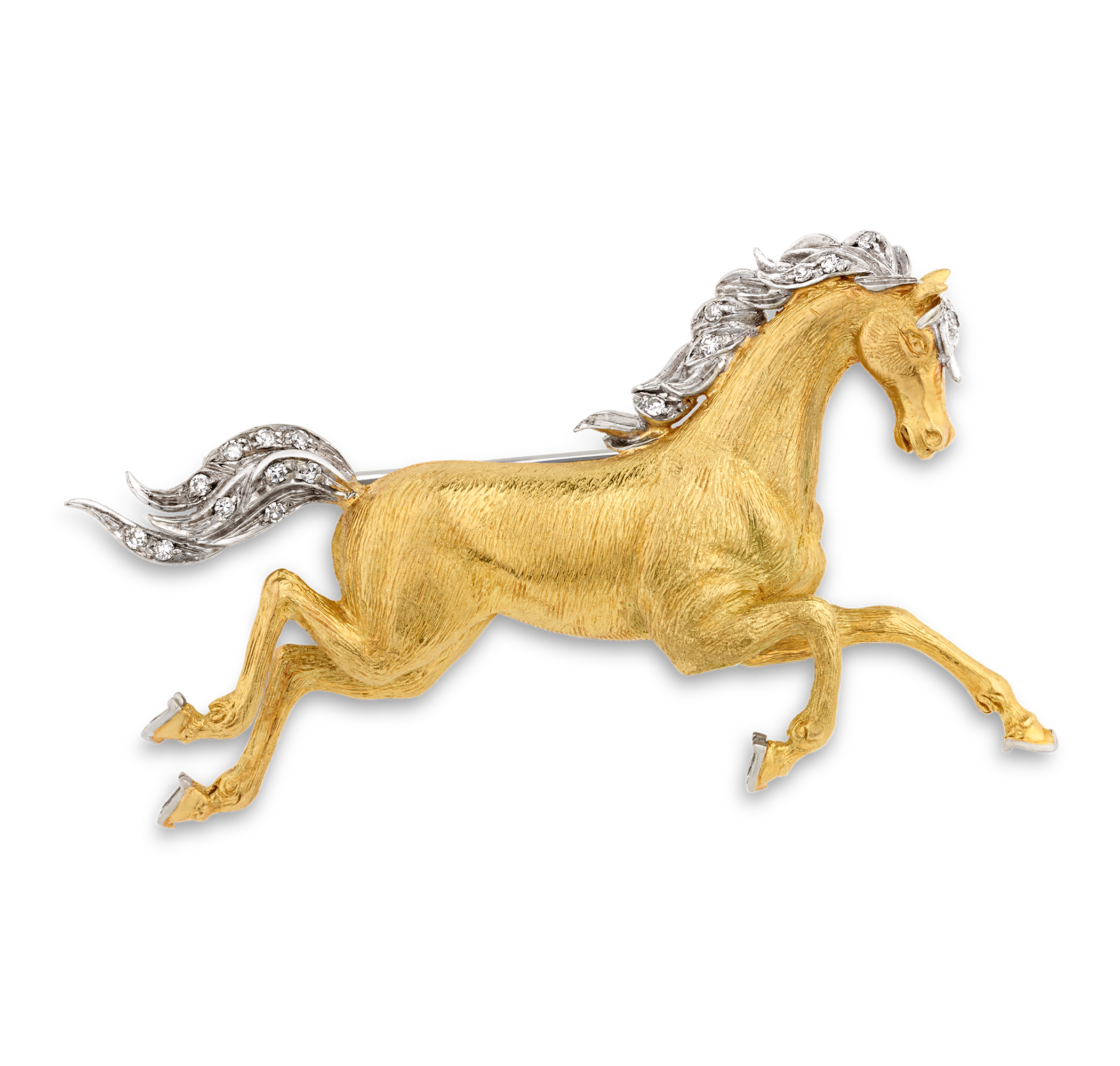 Gold Horse Brooch