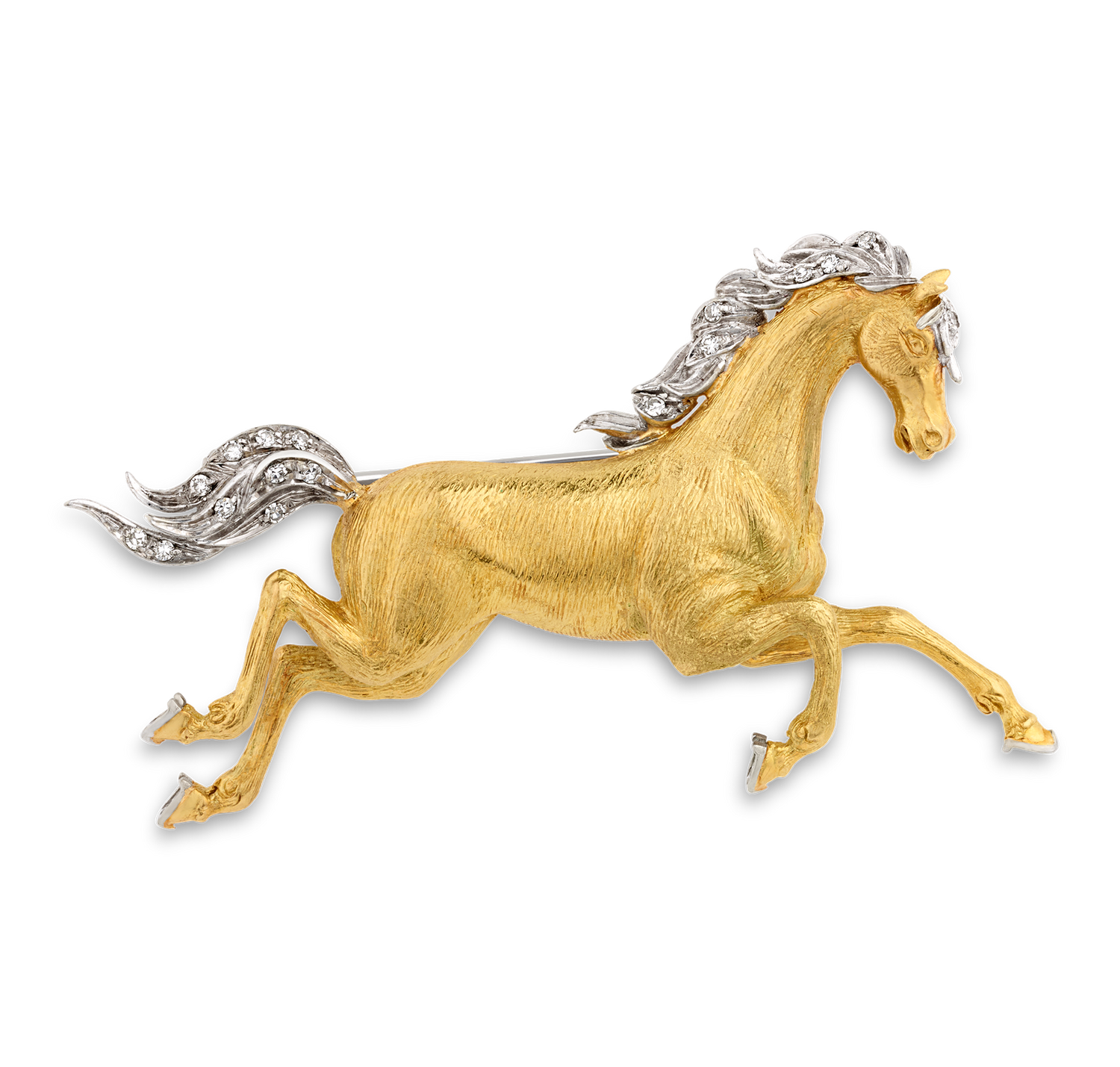 Gold Horse Brooch