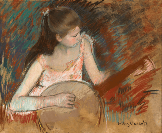 Girl with a Banjo by Mary Cassatt