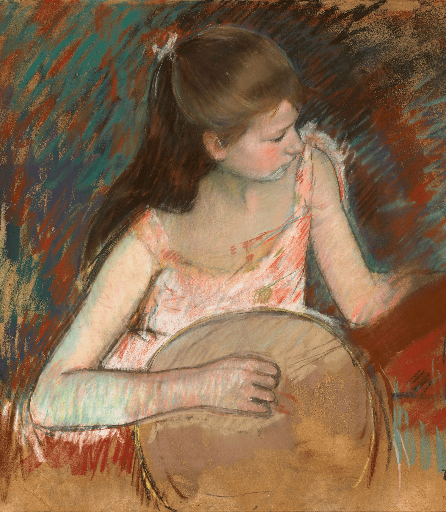Girl with a Banjo by Mary Cassatt