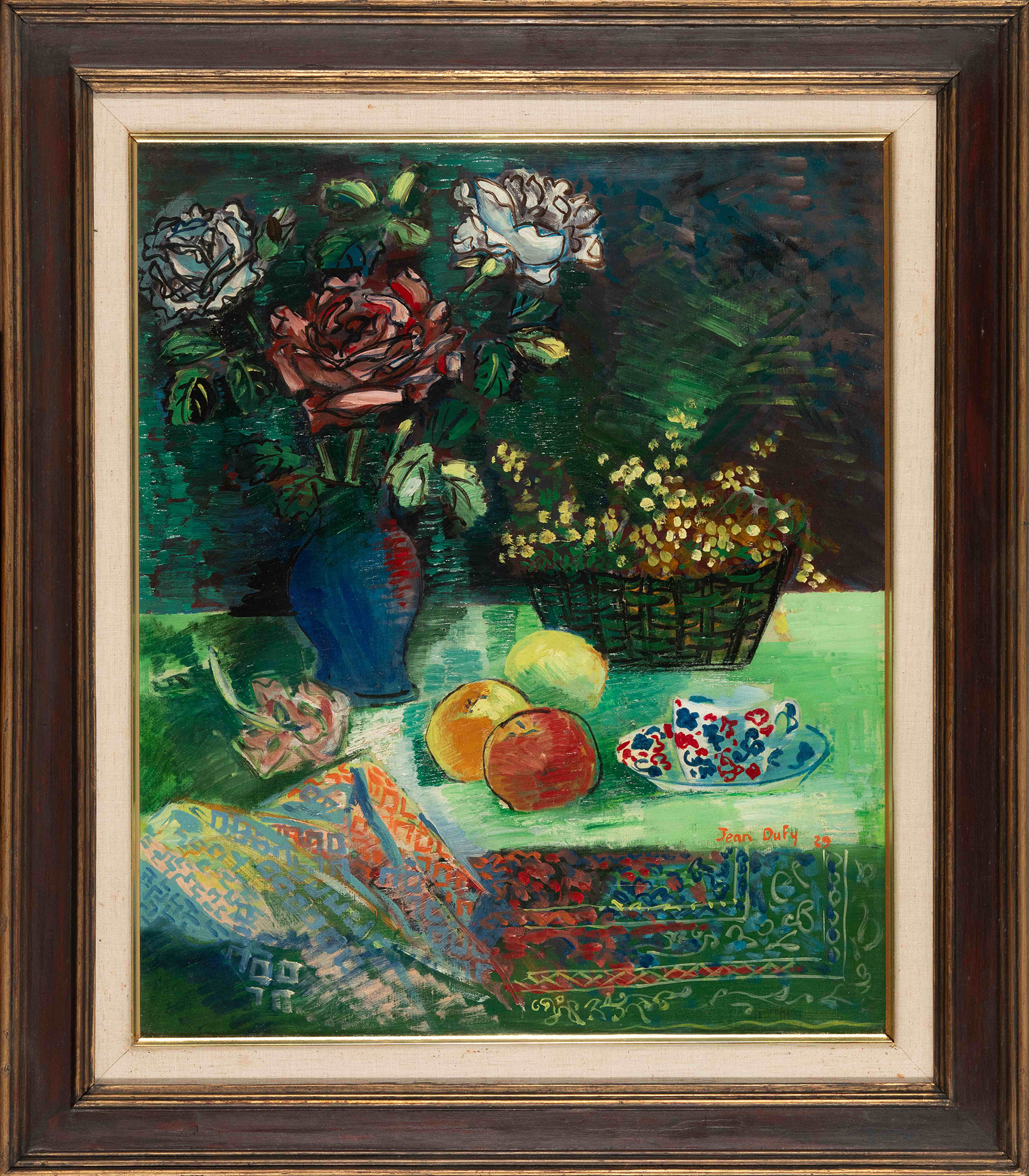 Nature morte au panier de mimosa by Jean Dufy