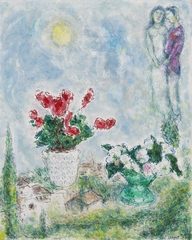 Les cyclamens by Marc Chagall