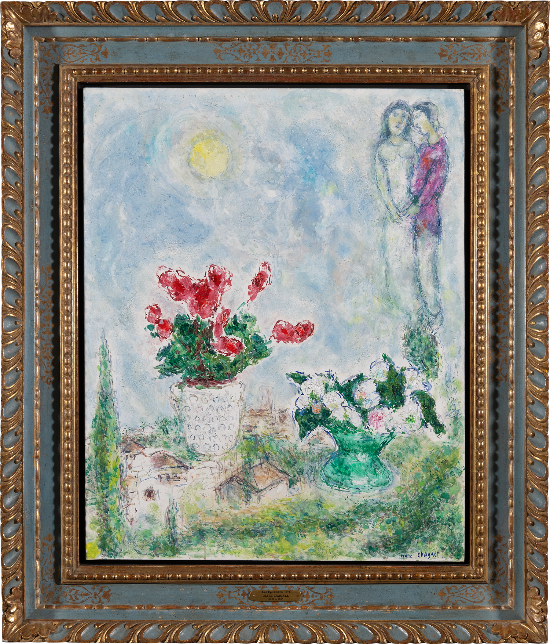 Les cyclamens by Marc Chagall