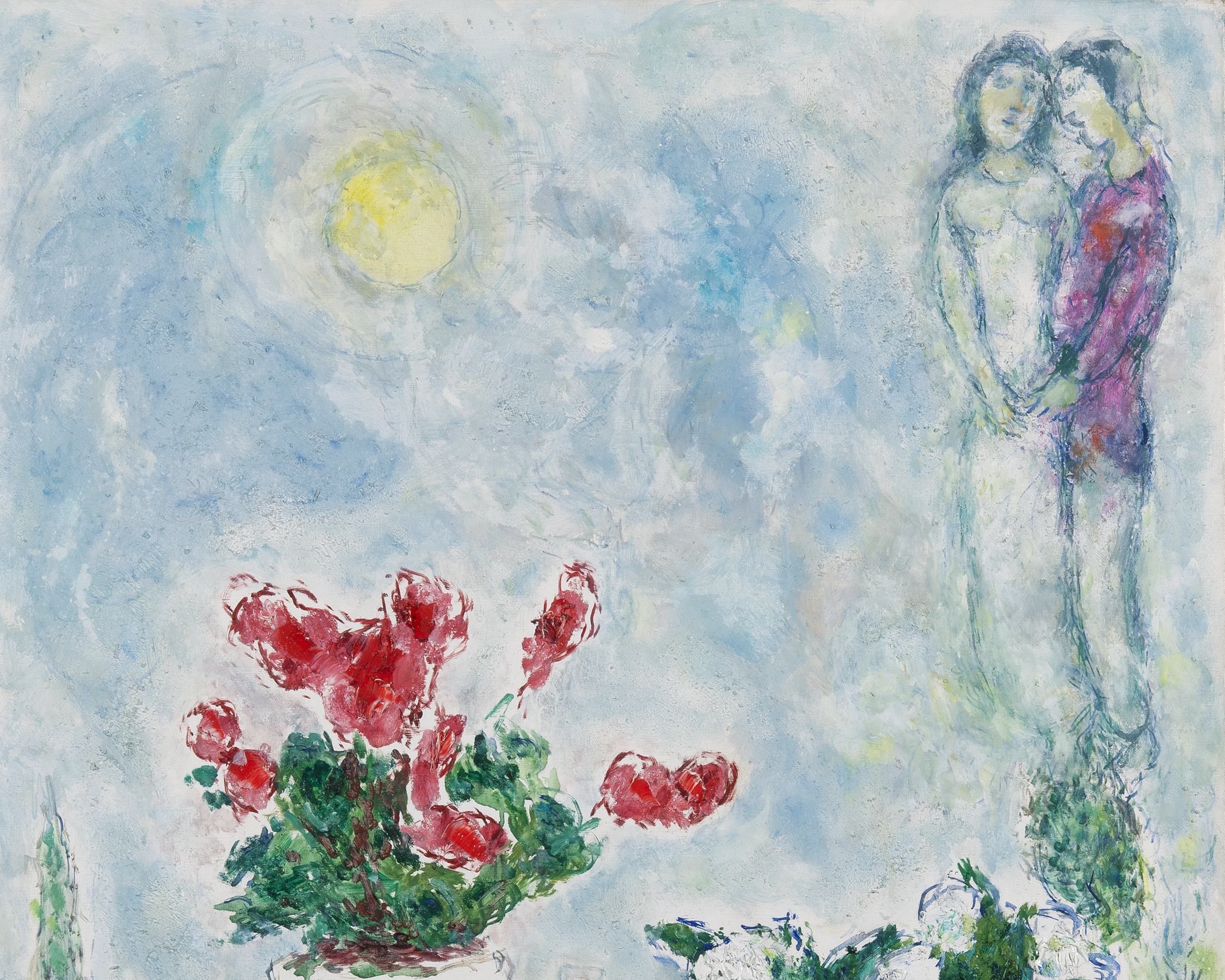 Les cyclamens by Marc Chagall