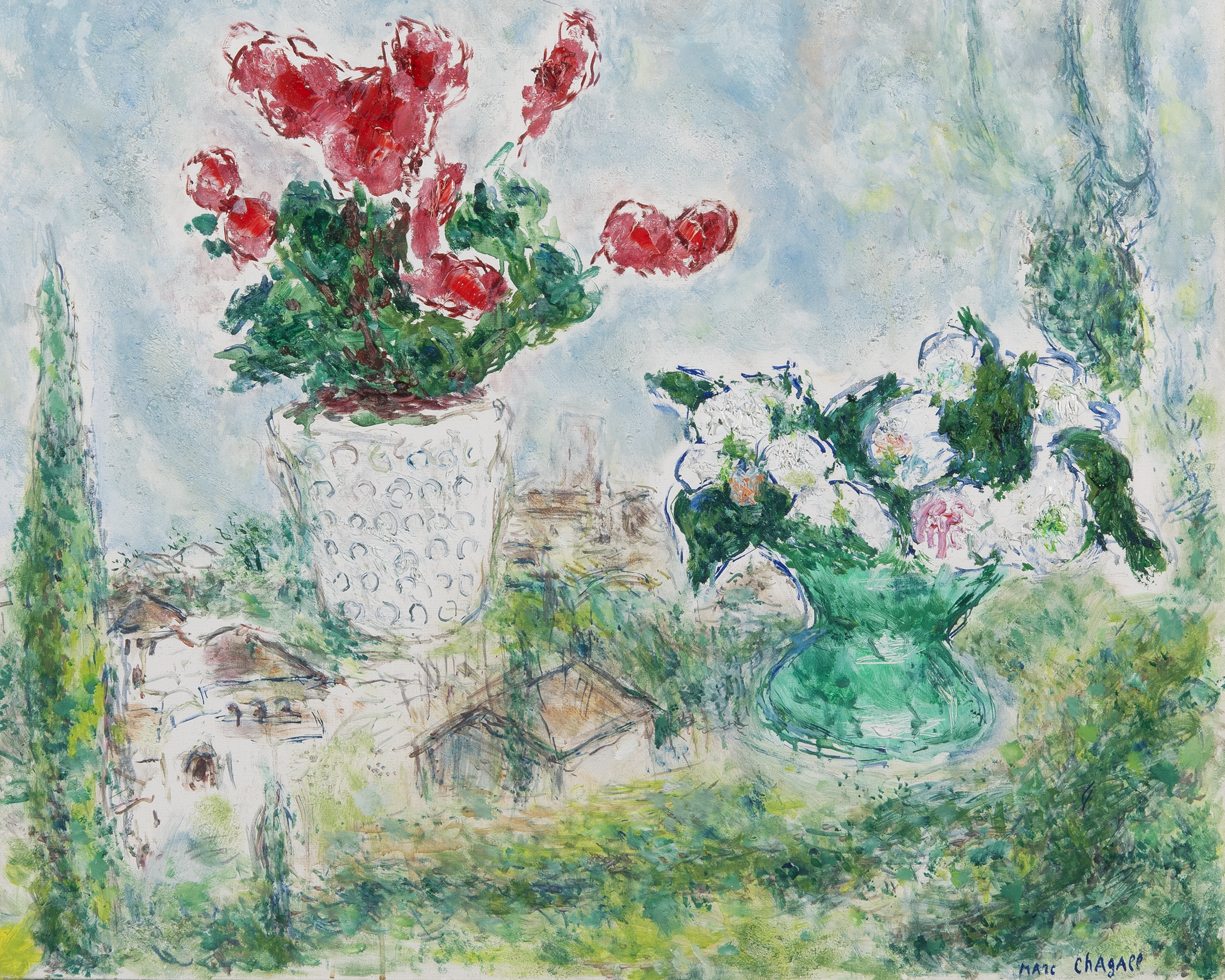 Les cyclamens by Marc Chagall