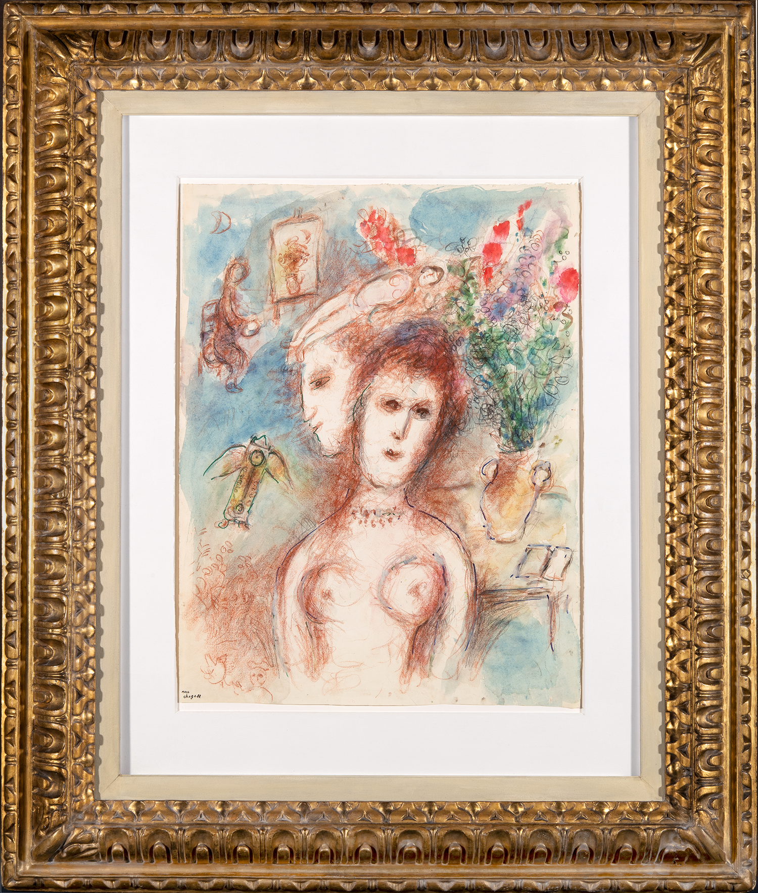 Nu au double-profil by Marc Chagall