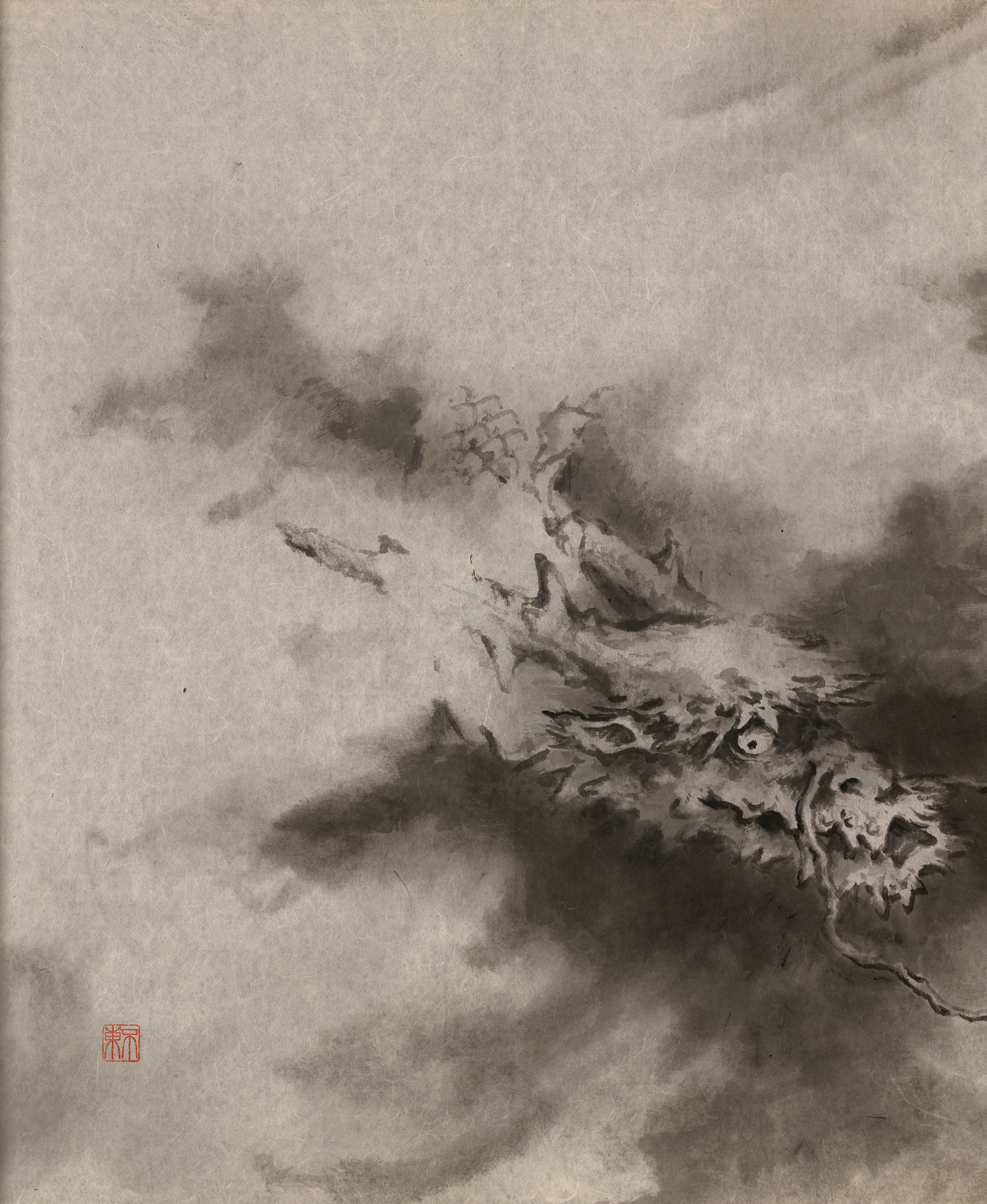 Pair of Dragons in Clouds by Prime Minister Morihiro Hosokawa