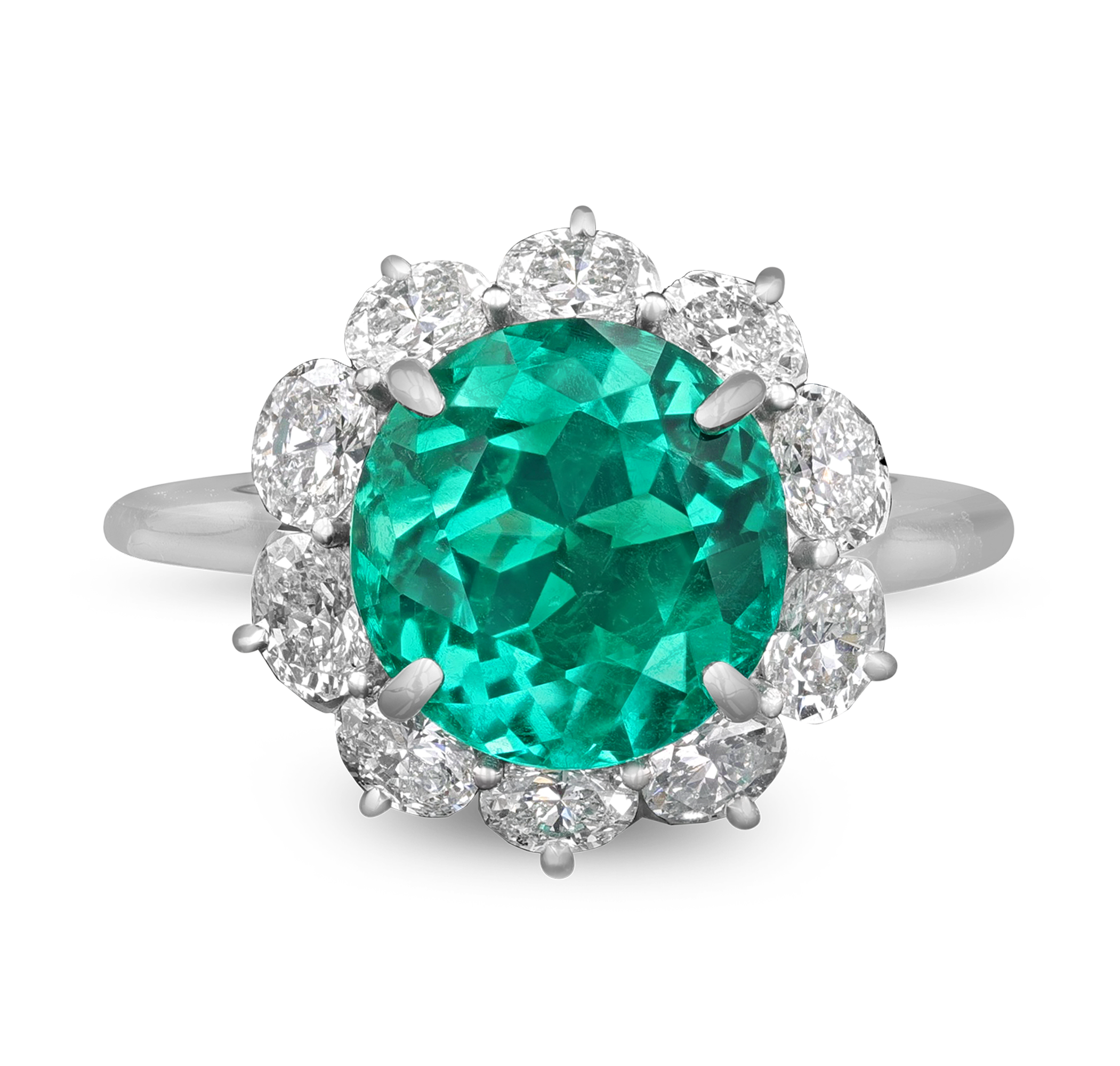 Colombian Emerald and Diamond Ring, 5.21 Carats