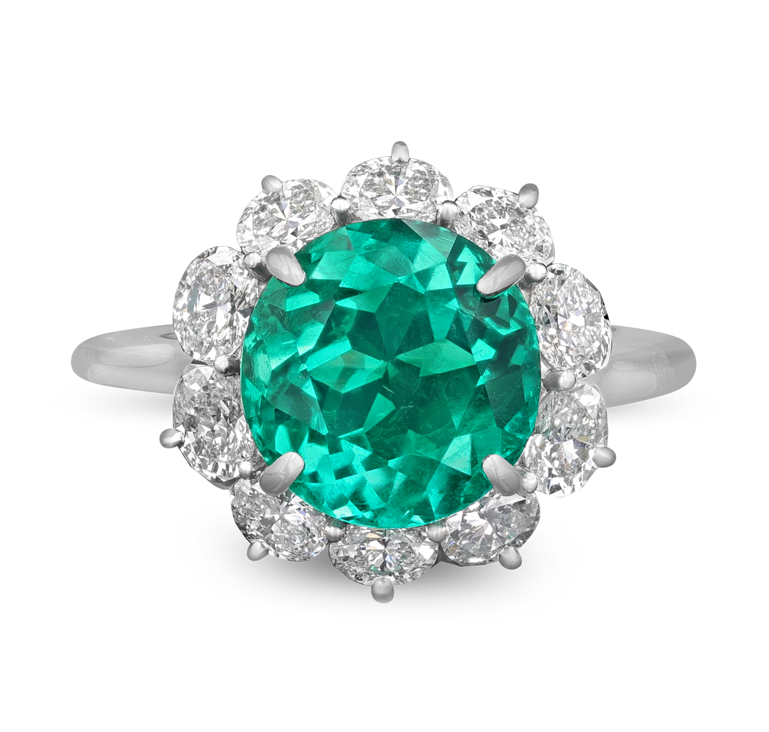 Colombian Emerald and Diamond Ring, 5.21 Carats