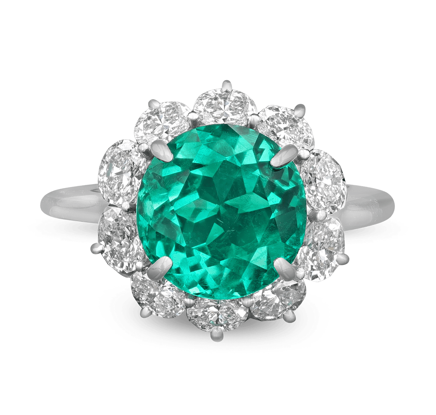 Colombian Emerald and Diamond Ring, 5.21 Carats