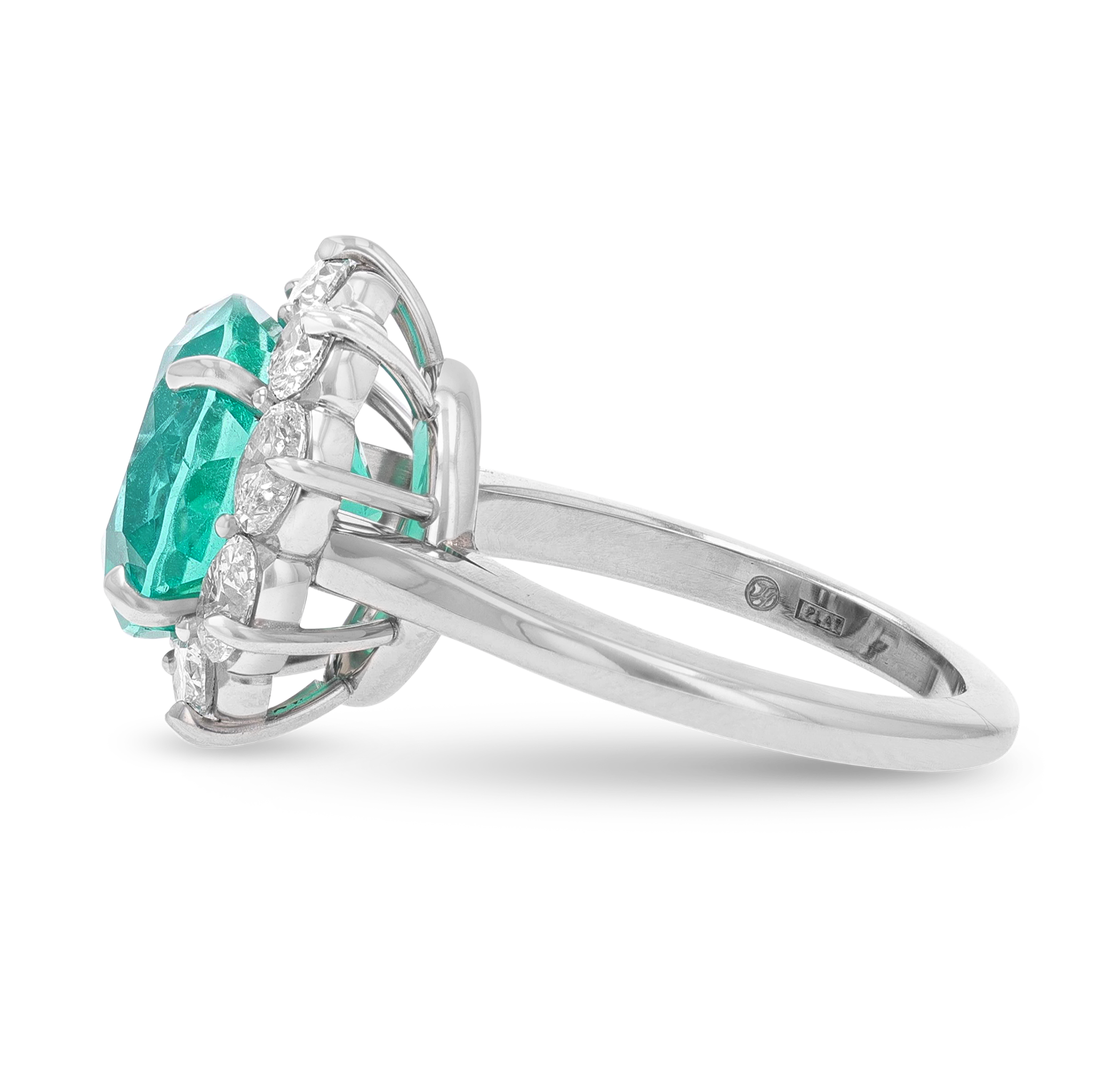 Colombian Emerald and Diamond Ring, 5.21 Carats