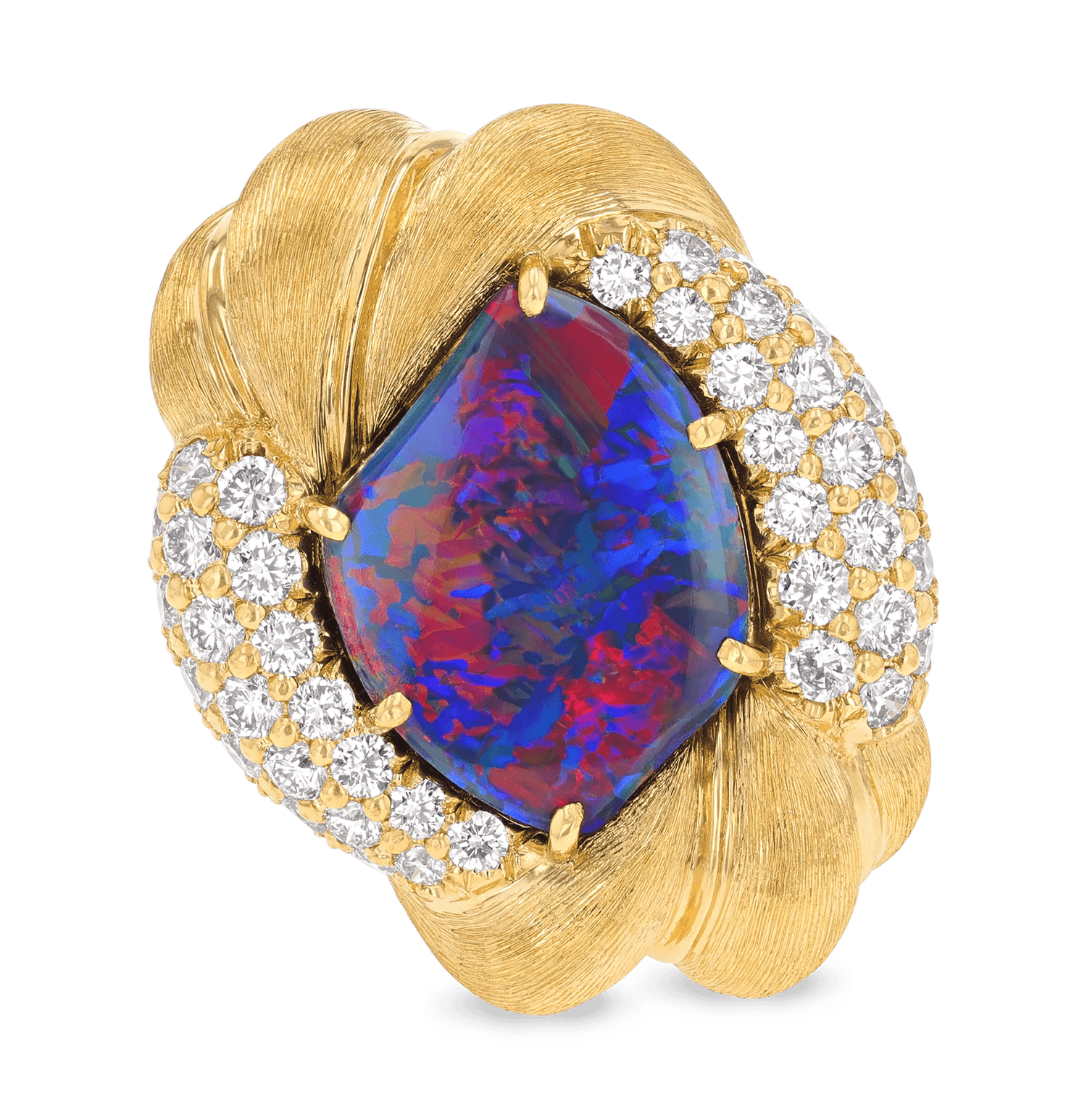 Black Opal Ring, 4.01 carats