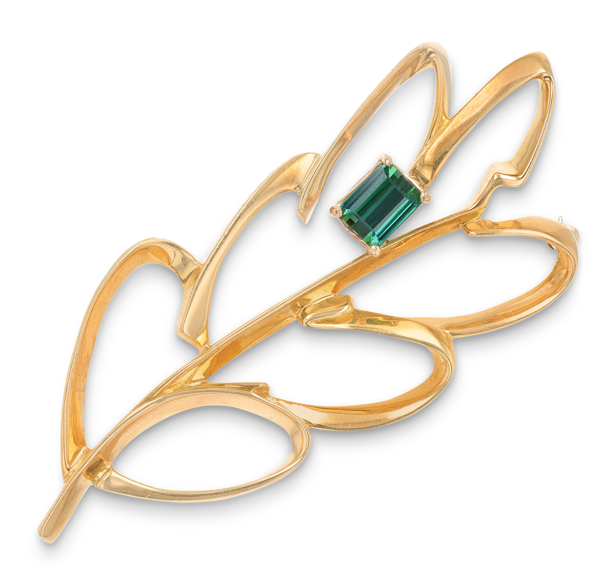 Tiffany & Co. Tourmaline Leaf Brooch by Paloma Picasso