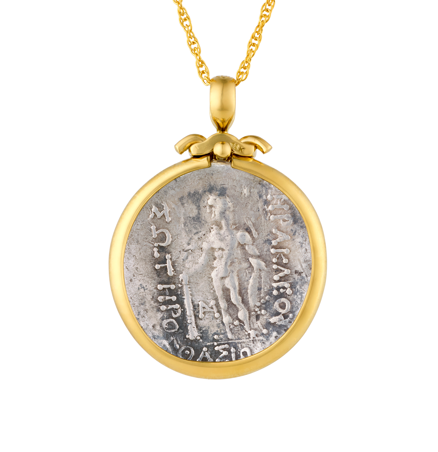 Ancient Greek Dionysus Coin Pendant