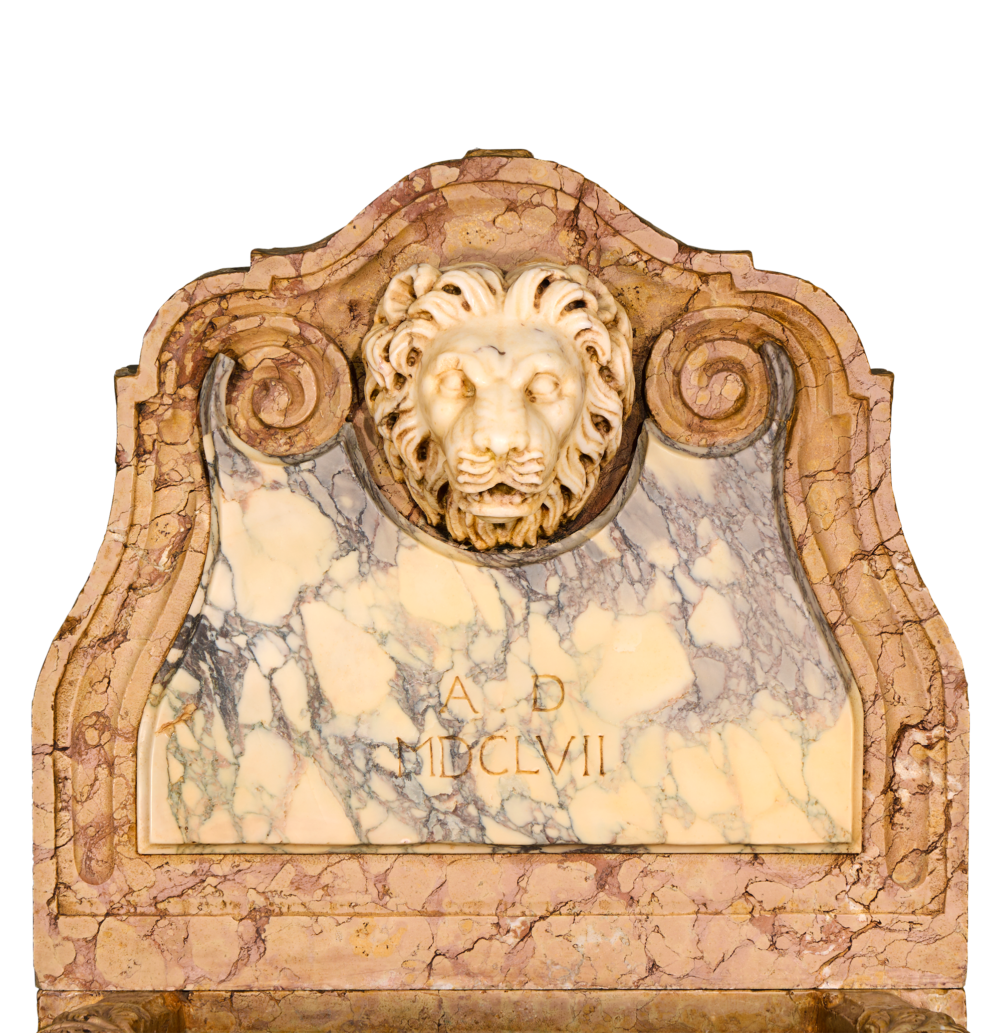 17th-Century Italian Marble Wall Fountain
