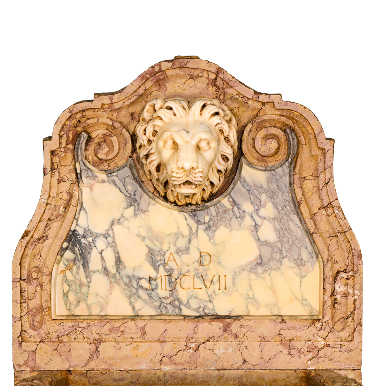 17th-Century Italian Marble Wall Fountain