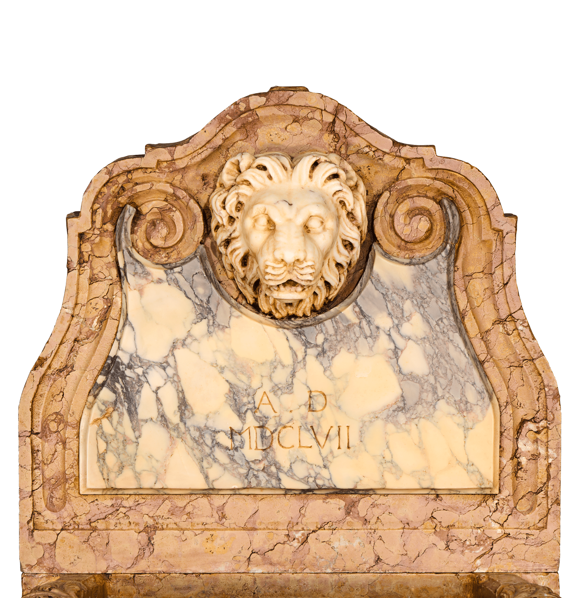 17th-Century Italian Marble Wall Fountain