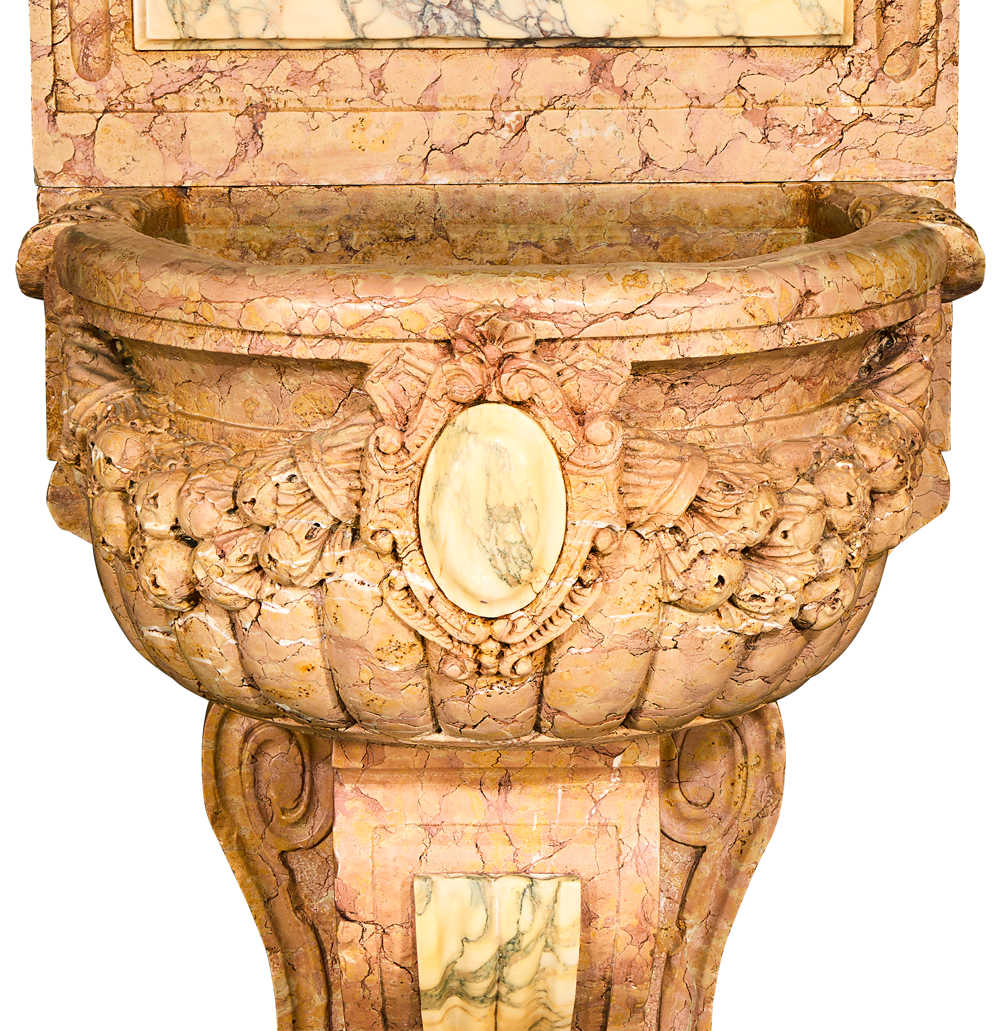 17th-Century Italian Marble Wall Fountain