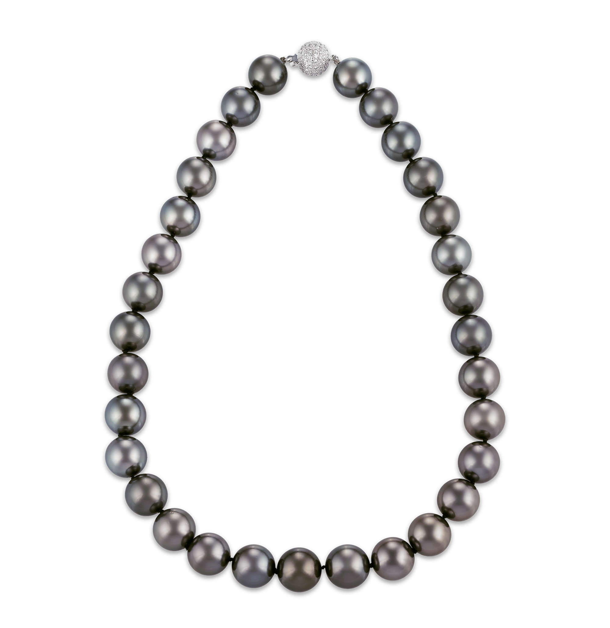 Tahitian Pearl Necklace, 13-14mm