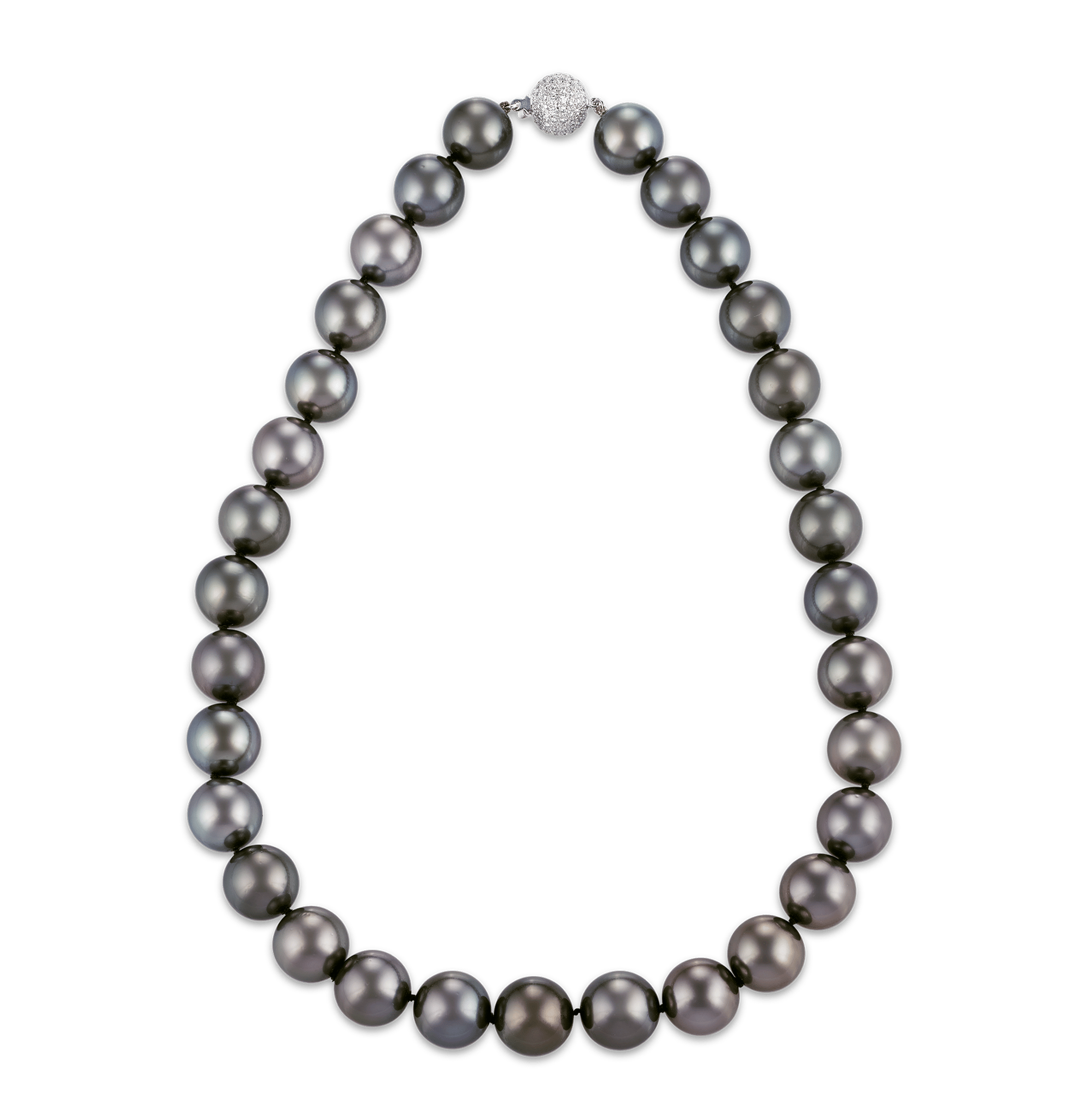 Tahitian Pearl Necklace, 13-14mm