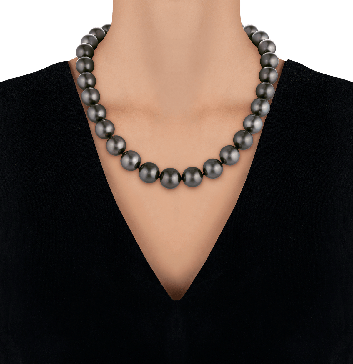 Tahitian Pearl Necklace, 13-14mm