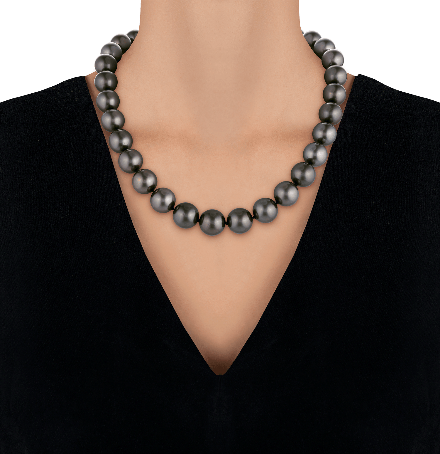 Tahitian Pearl Necklace, 13-14mm