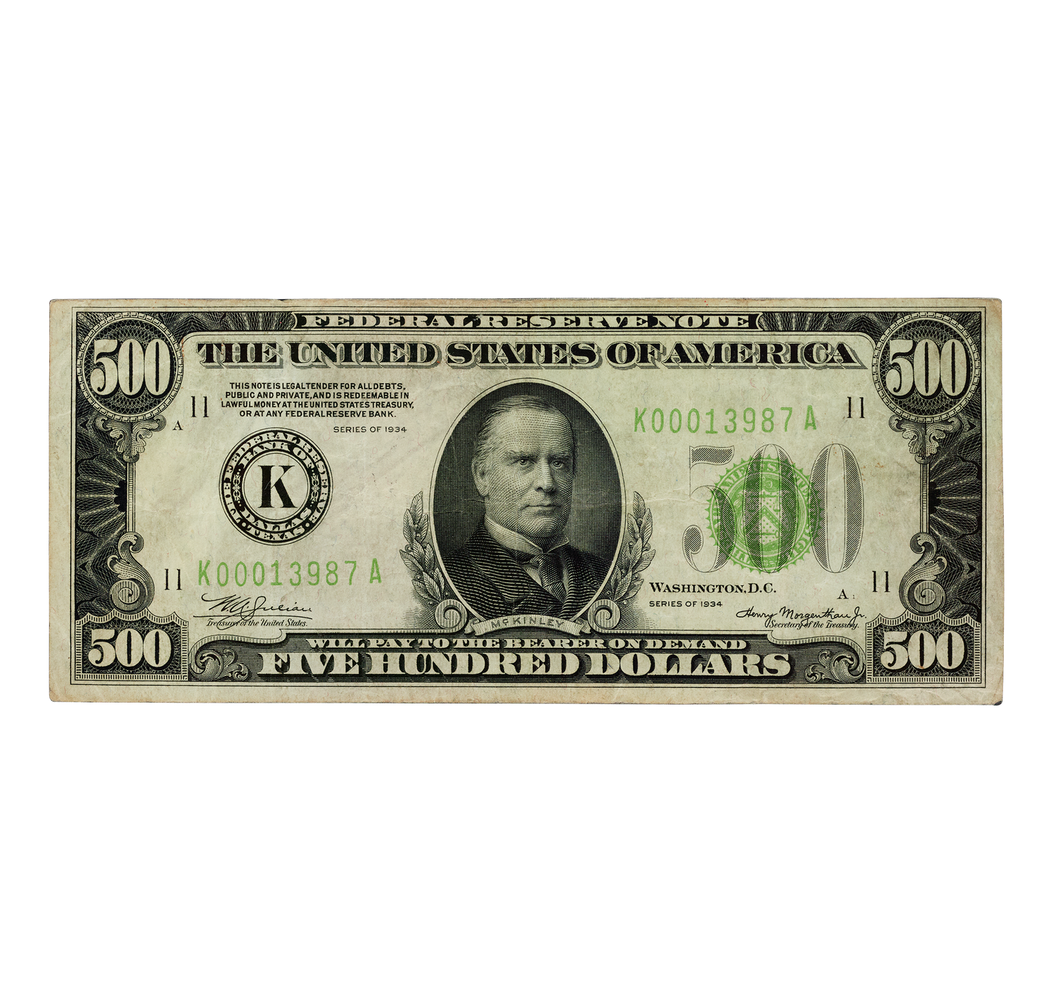 U.S. $500 Federal Reserve Note