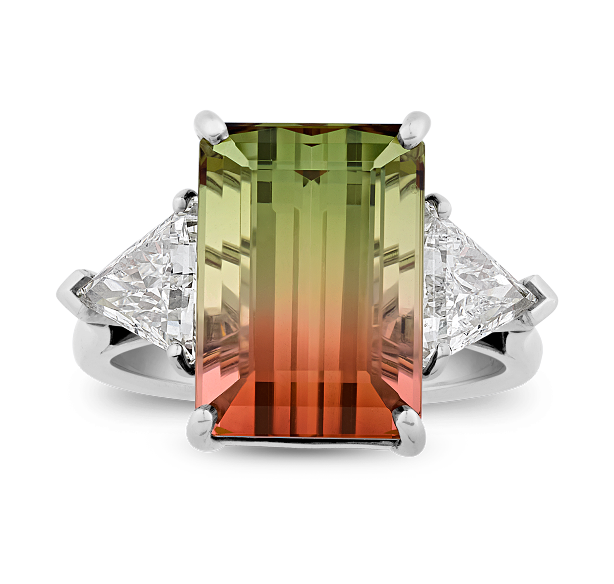 Oscar Heyman Bi-Color Tourmaline Ring, 8.74 carats