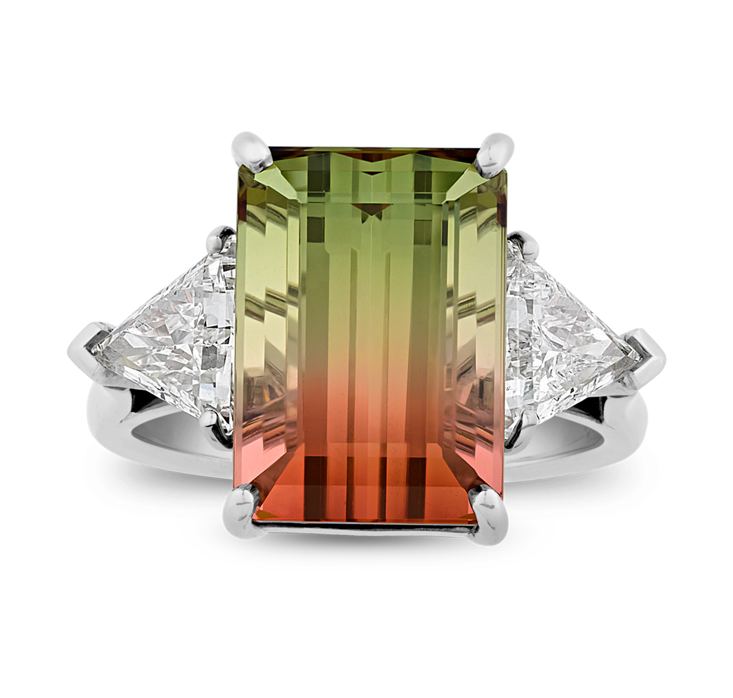 Oscar Heyman Bi-Color Tourmaline Ring, 8.74 carats