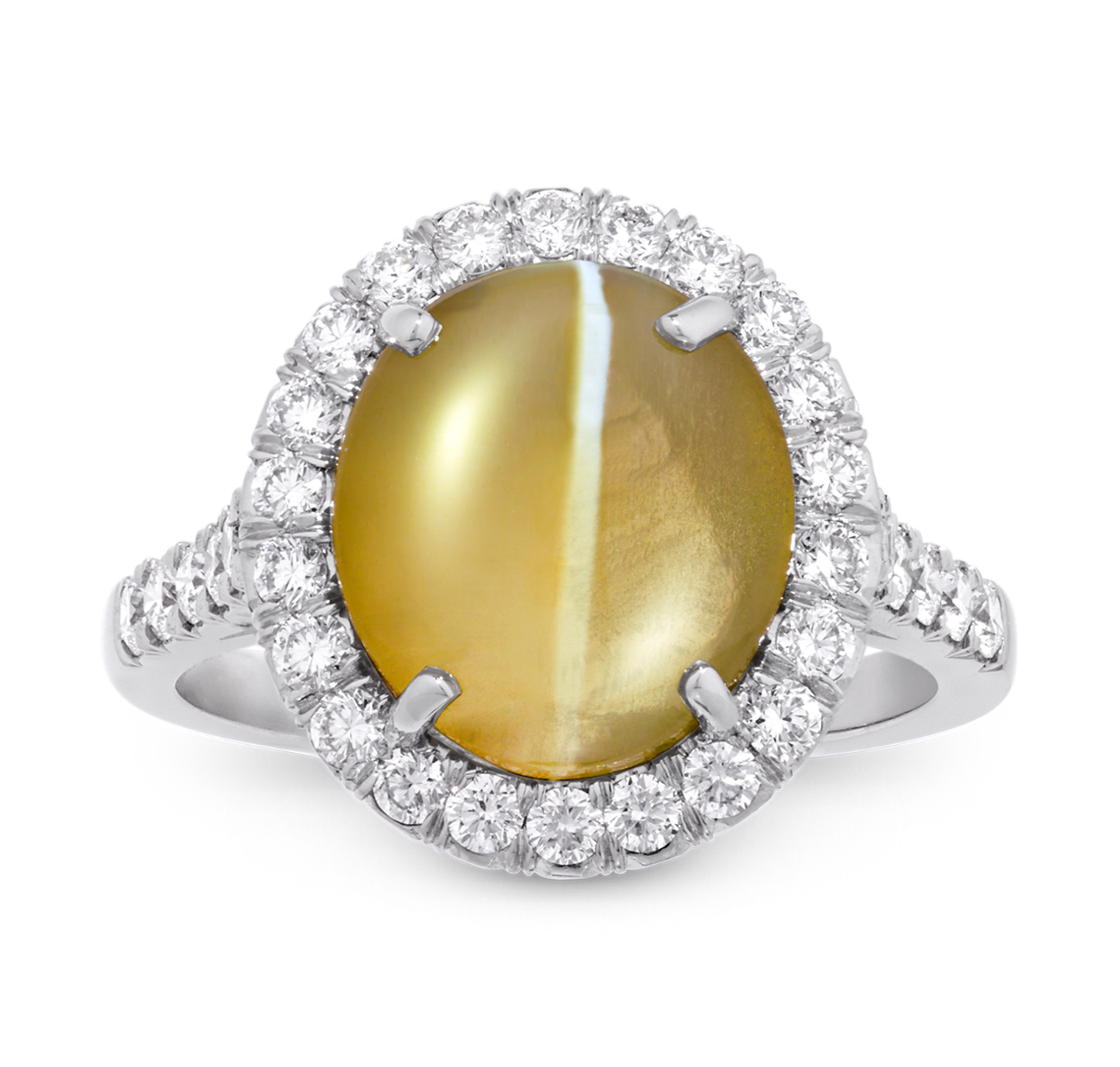 Oscar Heyman Cat's Eye Chrysoberyl Ring, 5.53 Carats