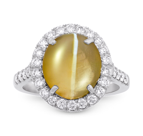 Oscar Heyman Cat's Eye Chrysoberyl Ring, 5.53 Carats