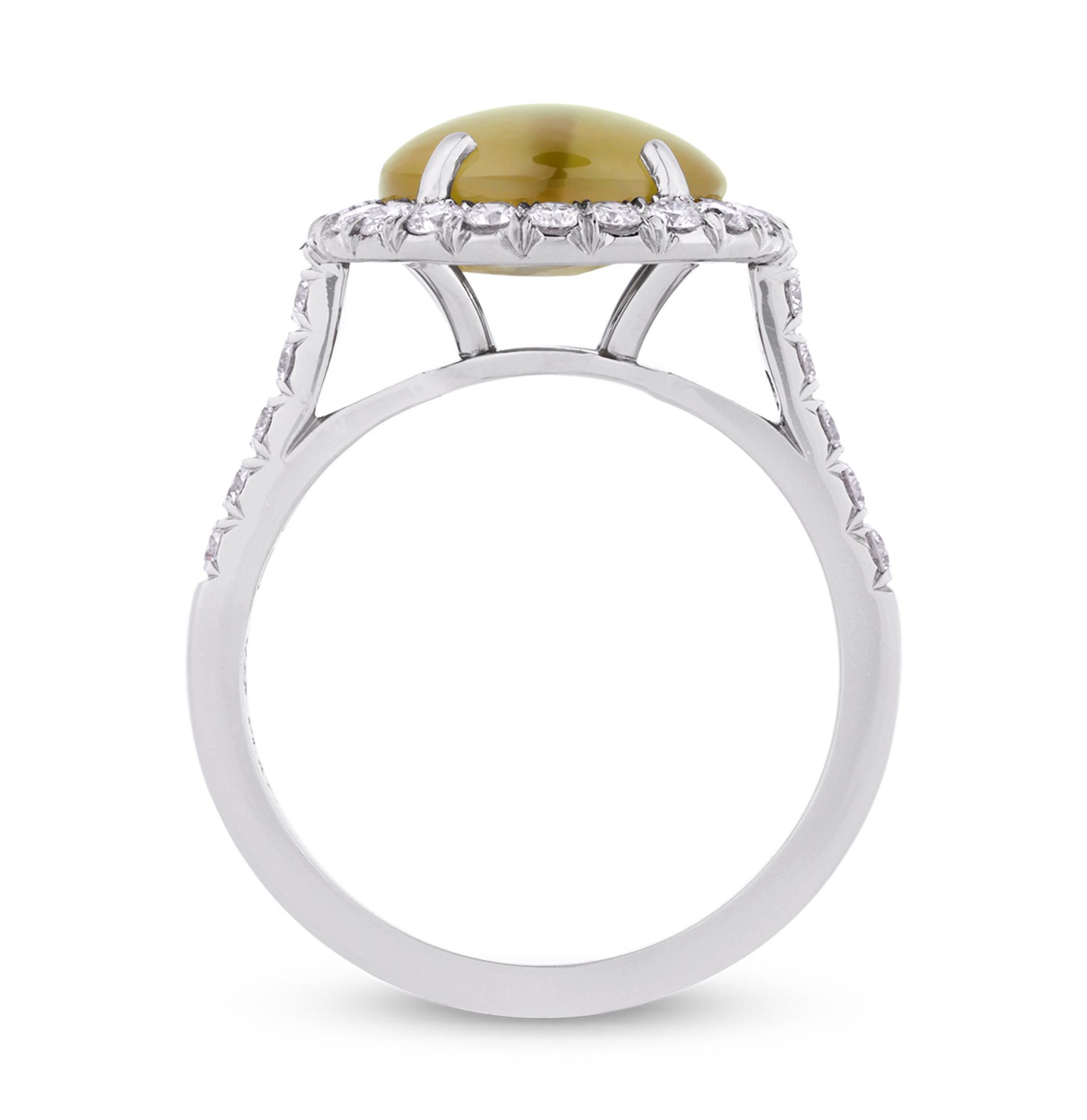 Oscar Heyman Cat's Eye Chrysoberyl Ring, 5.53 Carats