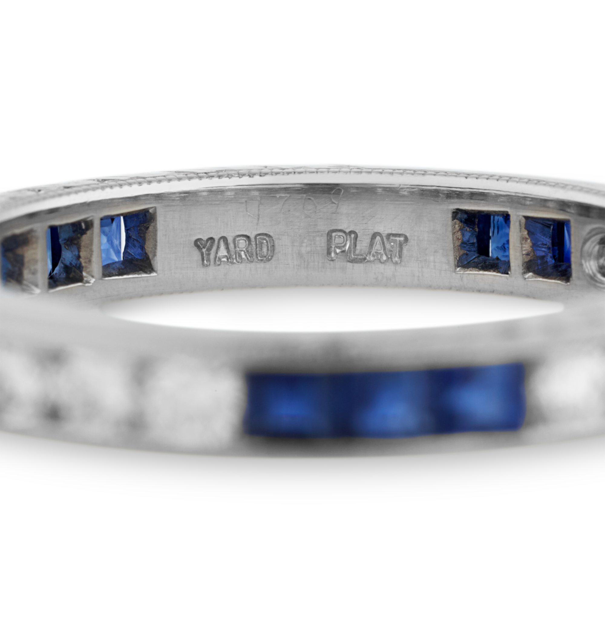 Raymond Yard Platinum, Sapphire and Diamond Eternity Band