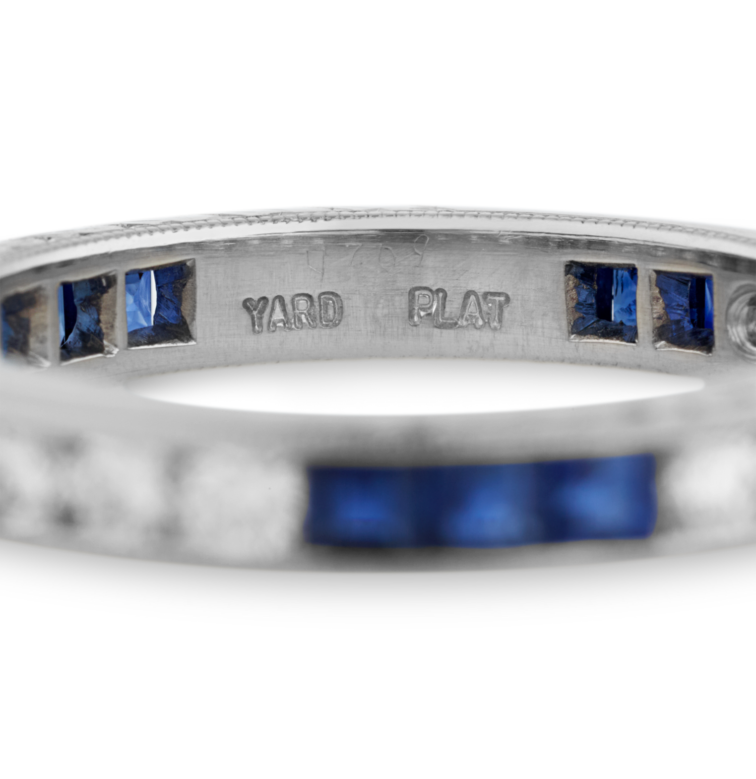 Raymond Yard Platinum, Sapphire and Diamond Eternity Band