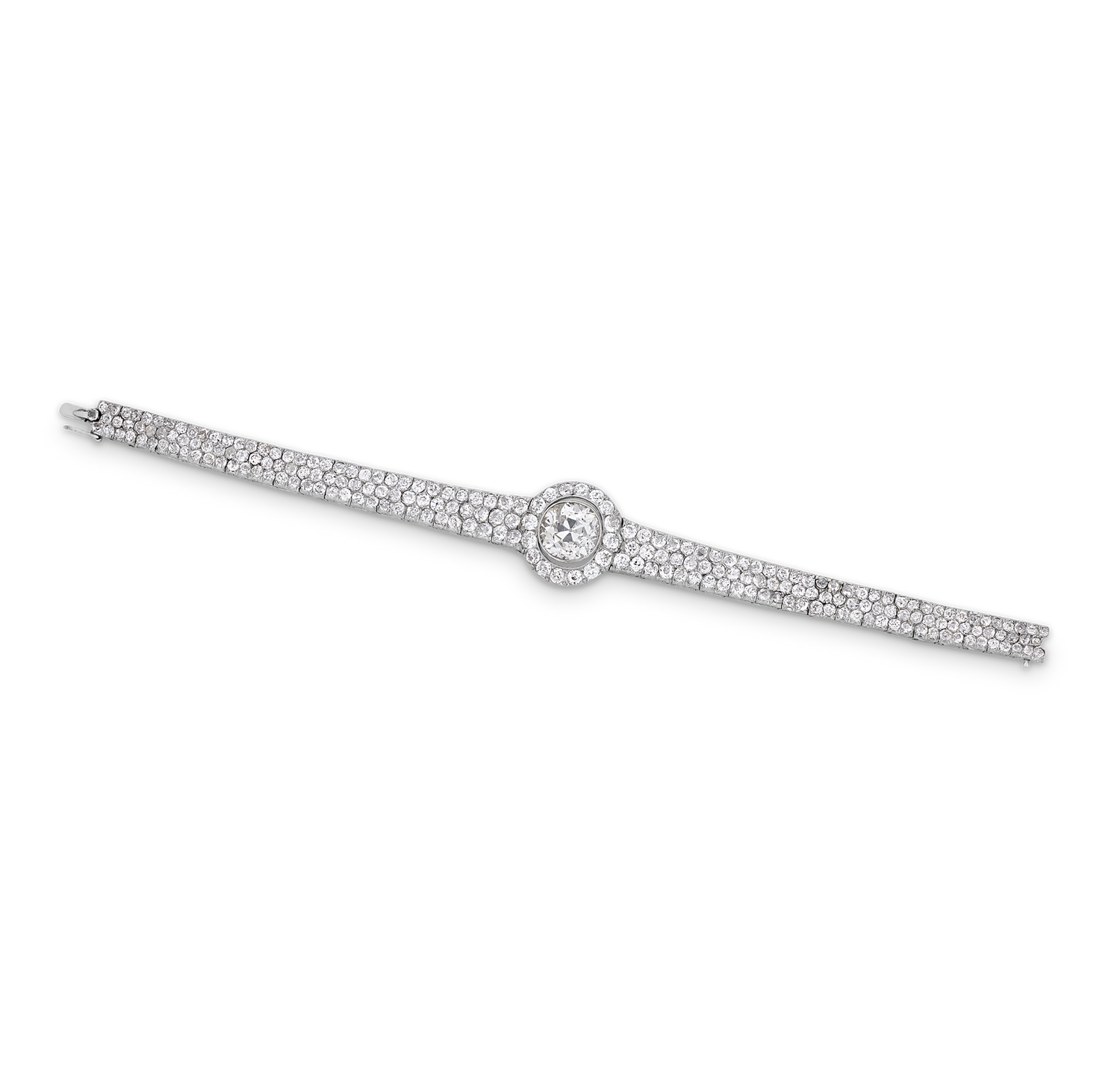 Old European Cut Diamond Bracelet, 18.08 carats