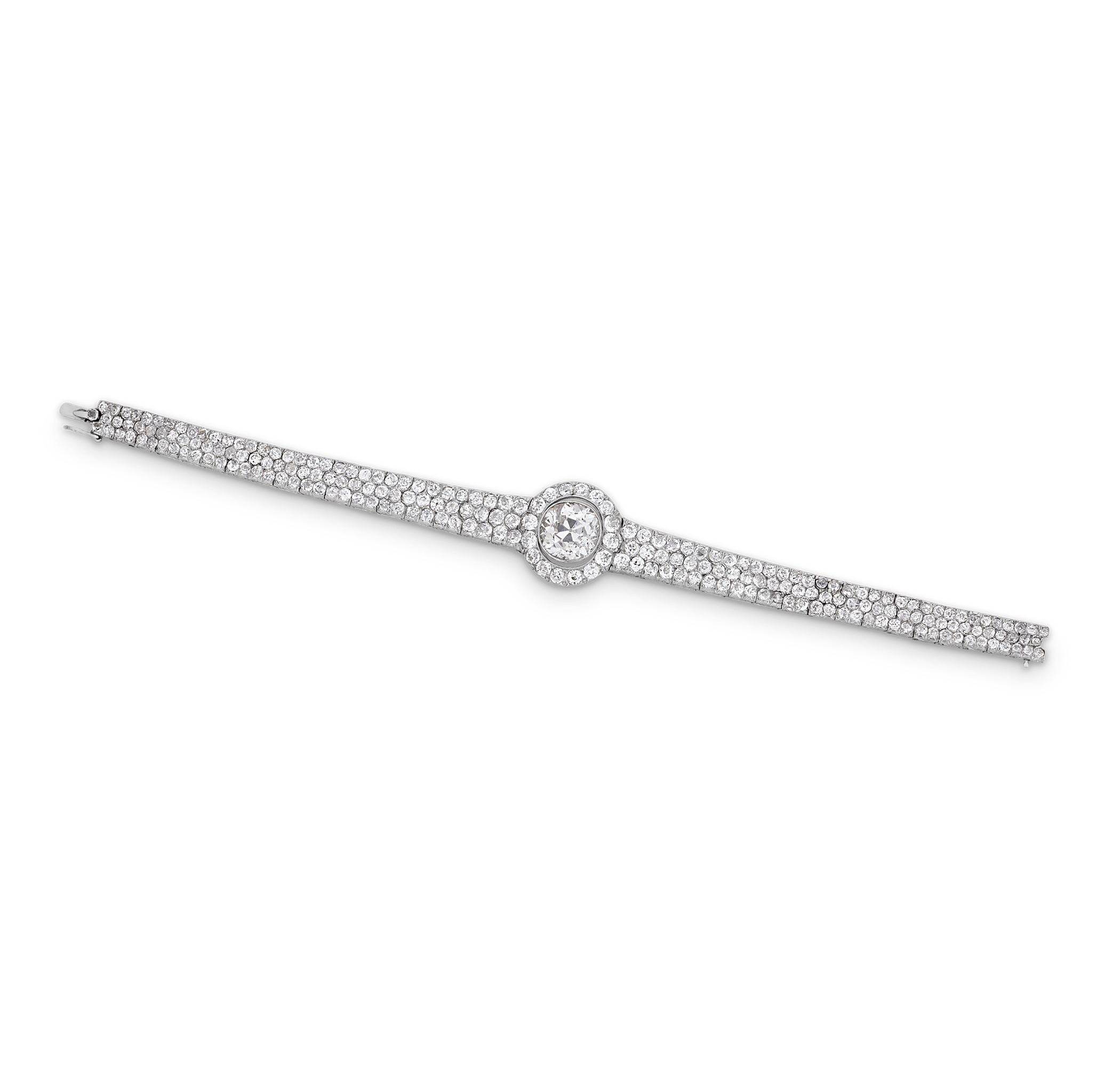 Old European Cut Diamond Bracelet, 18.08 carats